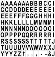 MasterVision  Magnetic Letters, Black on white