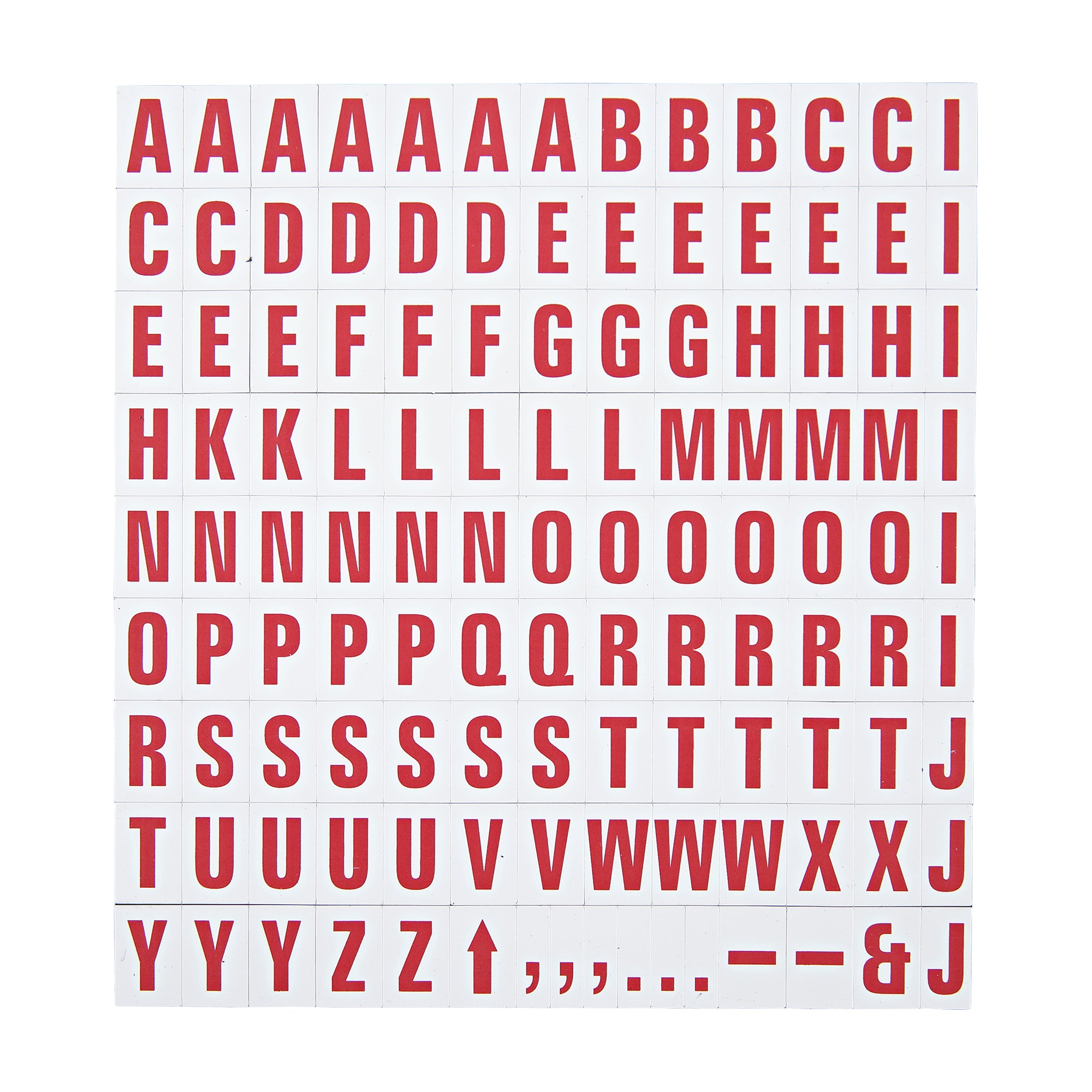 MasterVision  Magnetic Letters, Red on white