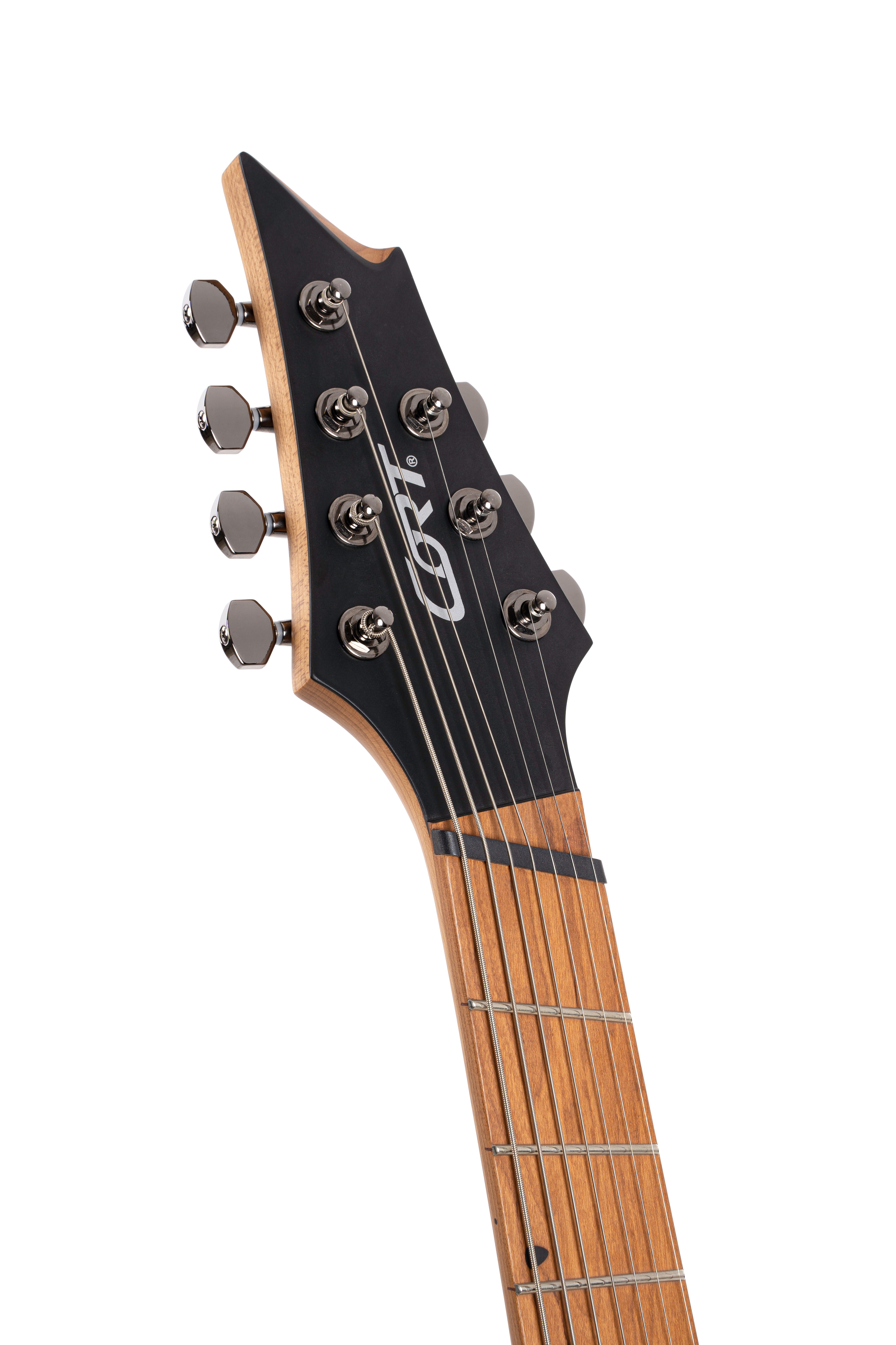 Cort KX307MSOPM KX Series Multi Scale 7 String Electric Guitar. Open Pore Mahogany