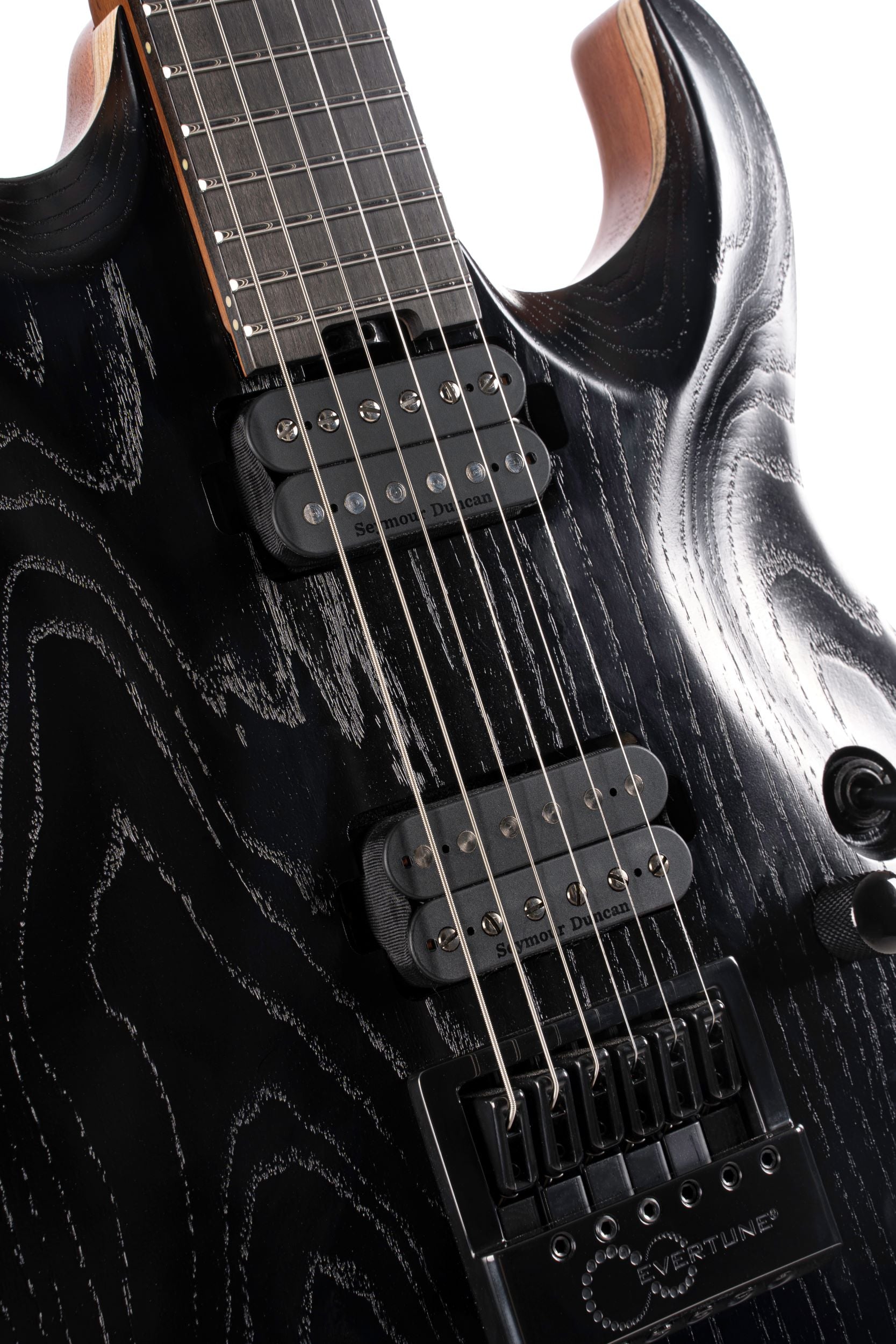 Cort KX700OPBK KX Series Evertune Double Cutaway Electric Guitar. Open Pore Black
