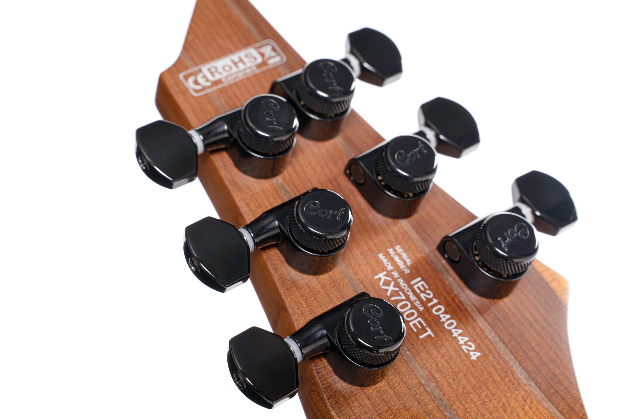 Cort KX700OPBK KX Series Evertune Double Cutaway Electric Guitar. Open Pore Black