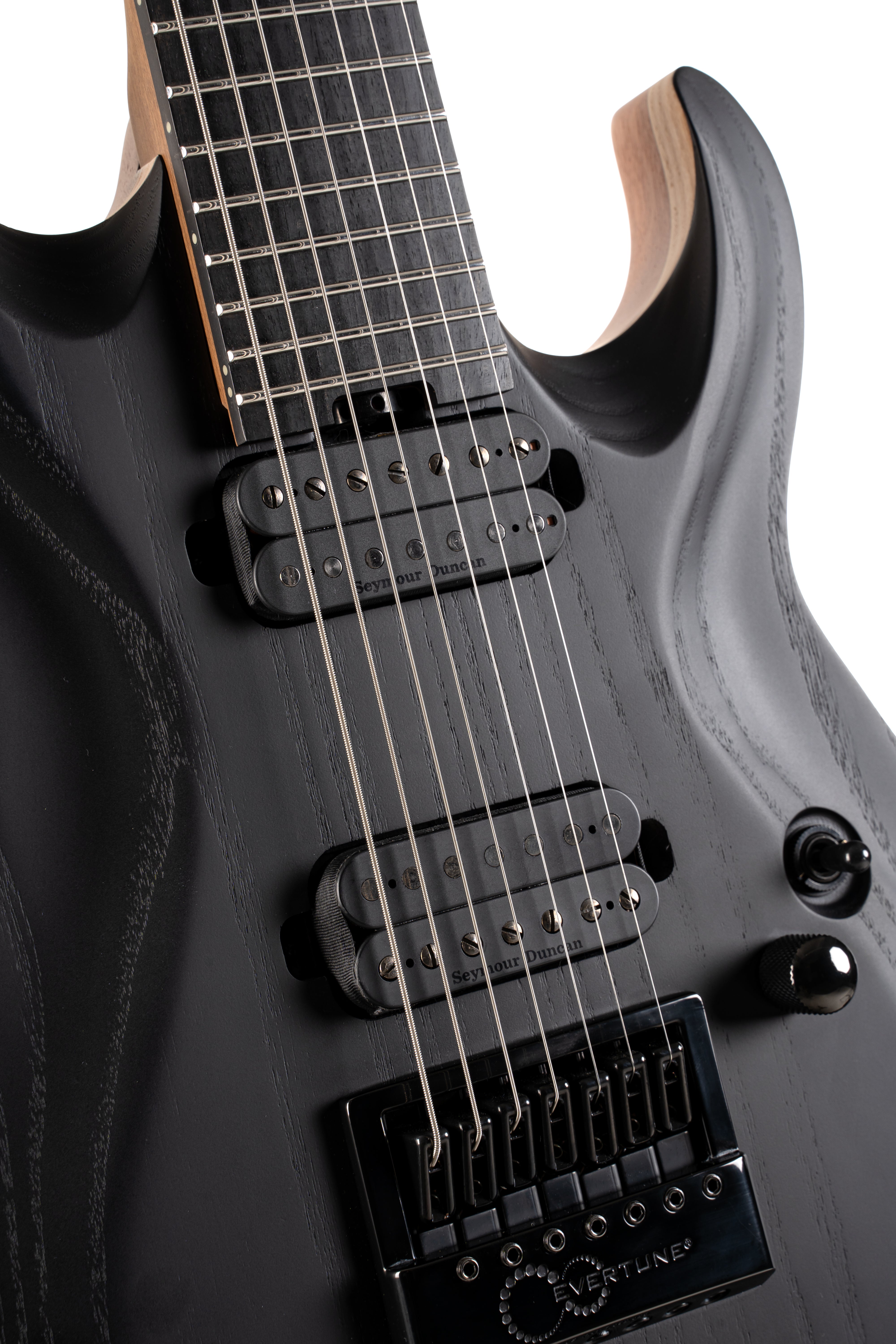 Cort KX707 KX Series 707 EverTune 7-String Electric Guitar. Open Pore Black