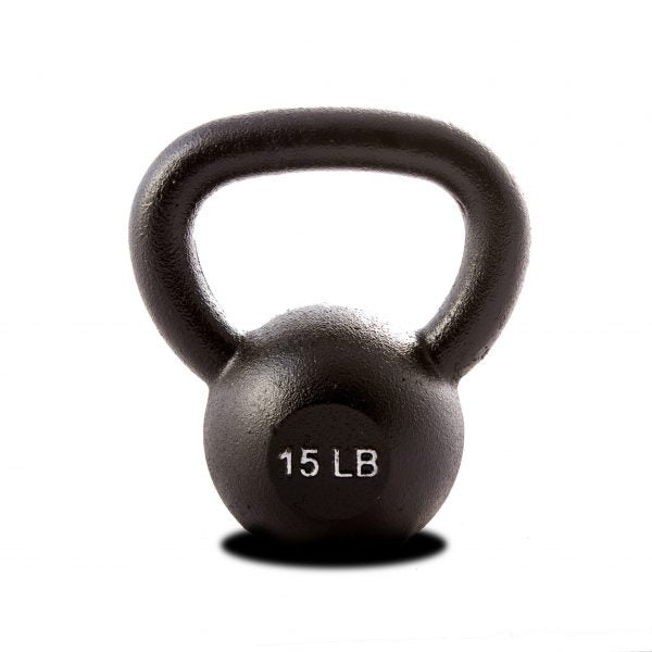 15 LB Single Kettlebell - Black