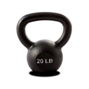 20 LB Single Kettlebell - Black