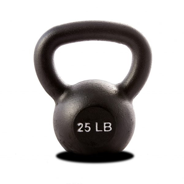25 LB Single Kettlebell - Black