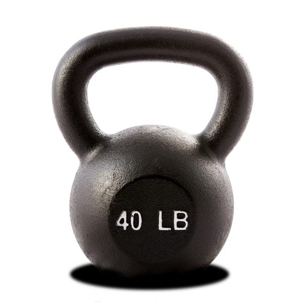 40 LB Single Kettlebell - Black