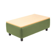 Kid Comfort Collective Modular Coffee Table - Fern Green/Maple Grain