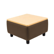 Kid Comfort Collective Modular End Table - Chocolate/Maple Grain