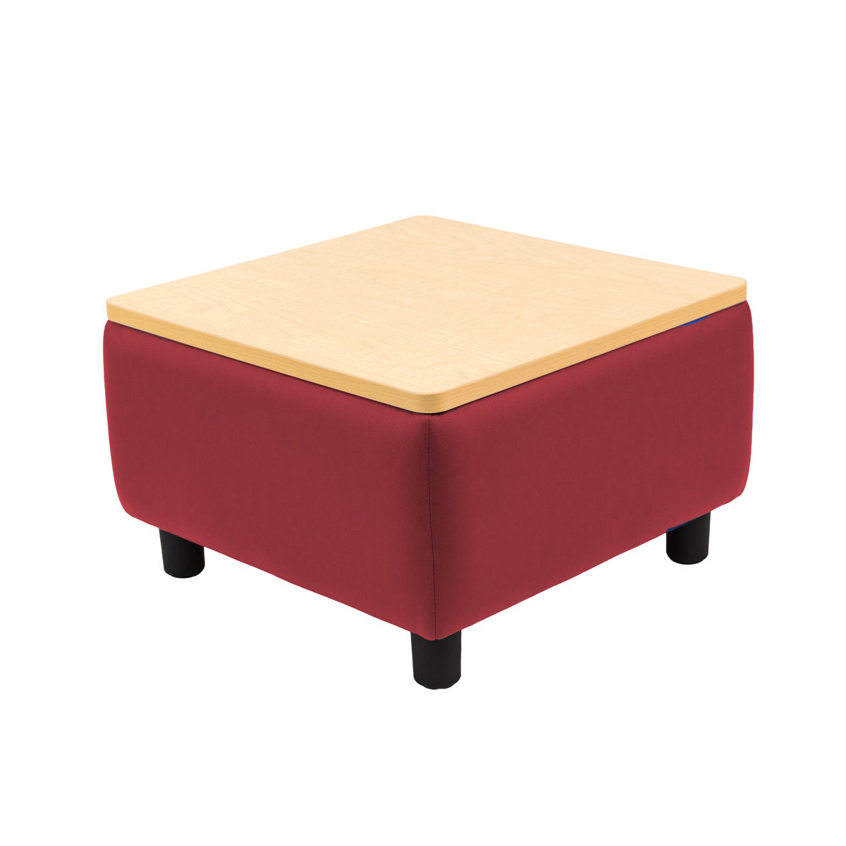 Kid Comfort Collective Modular End Table - Red/Maple Grain