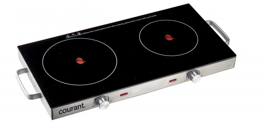Courant Courant Double Ceramic Glass Cooktop - Stainless Steel