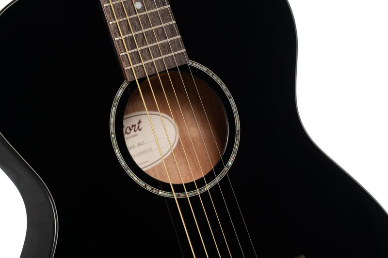 Cort L60BK Luce Series L60 Orchestra Acoustic Guitar, Black Gloss