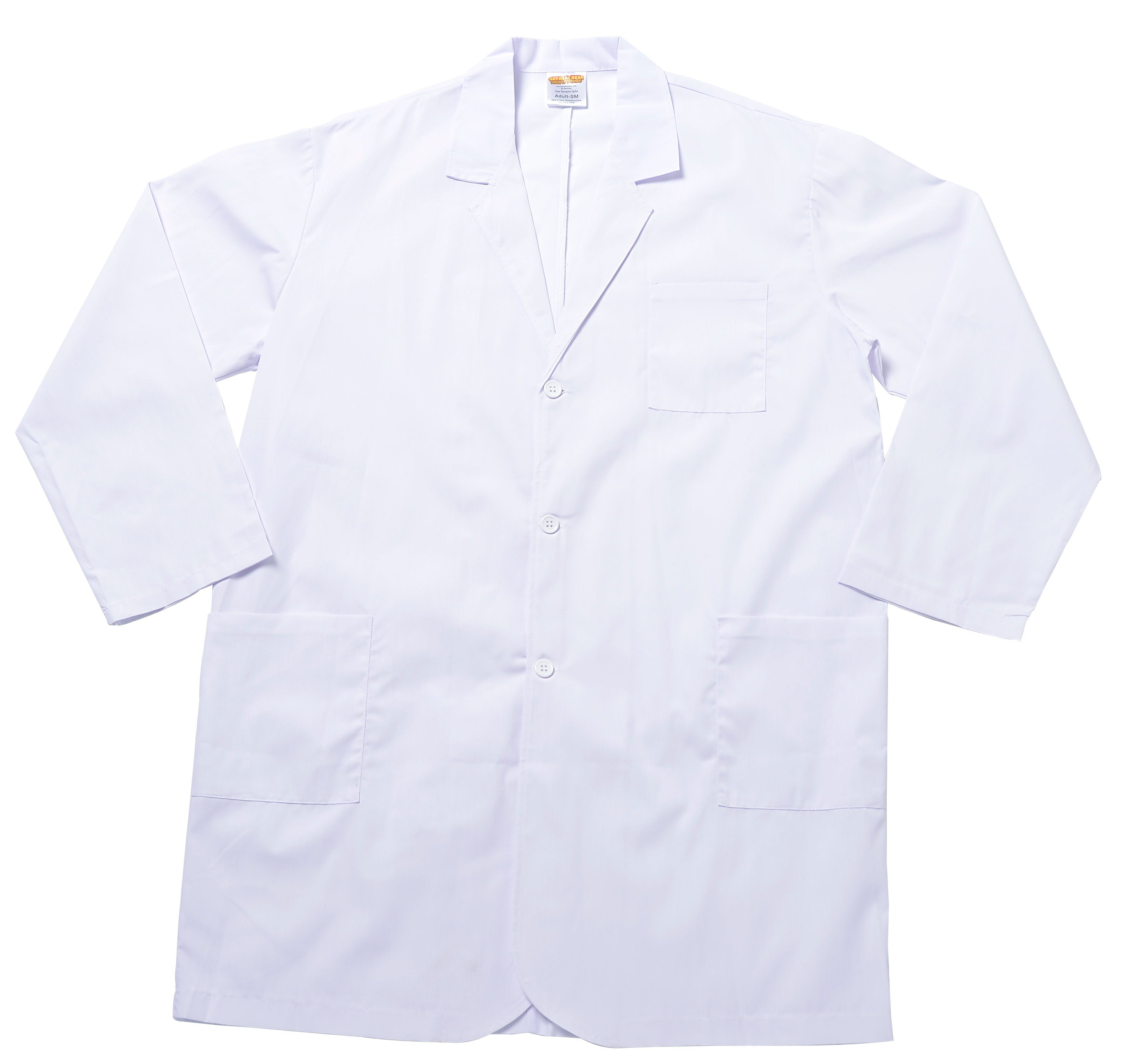 Adult Lab Coat, 3/4 Length, Size Small