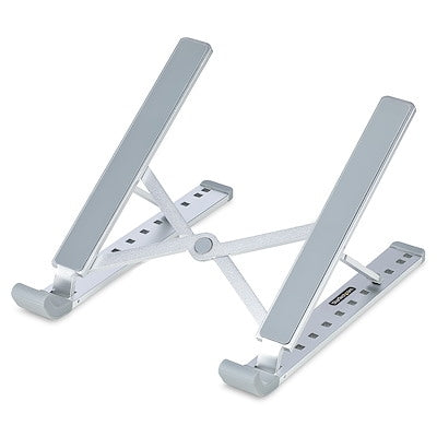 StarTech.com Foldable Collapsible and Angle Adjustable Ergonomic Laptop Riser Stand - Silver