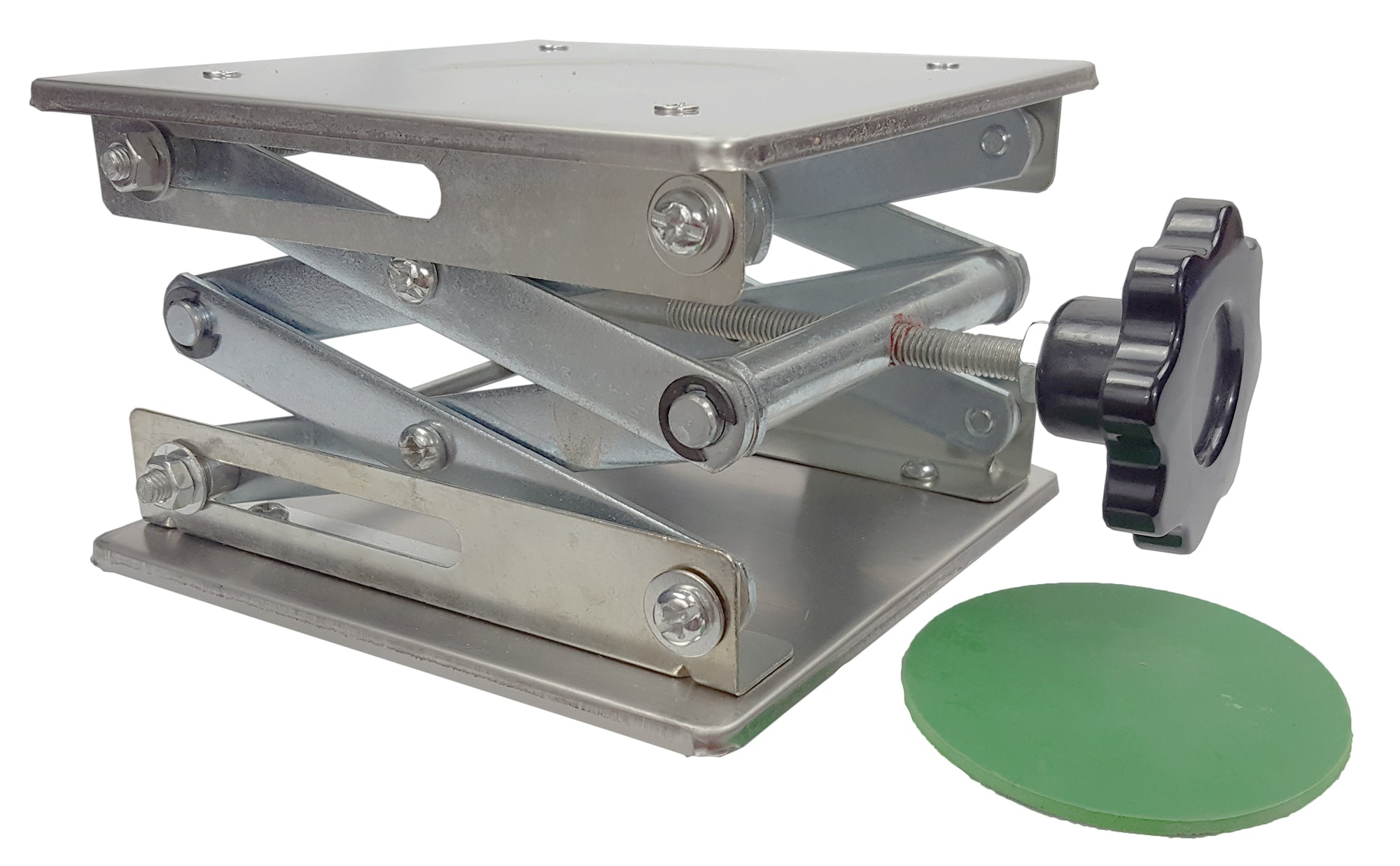 Laboratory Jack 150mm square, Electro Plated.