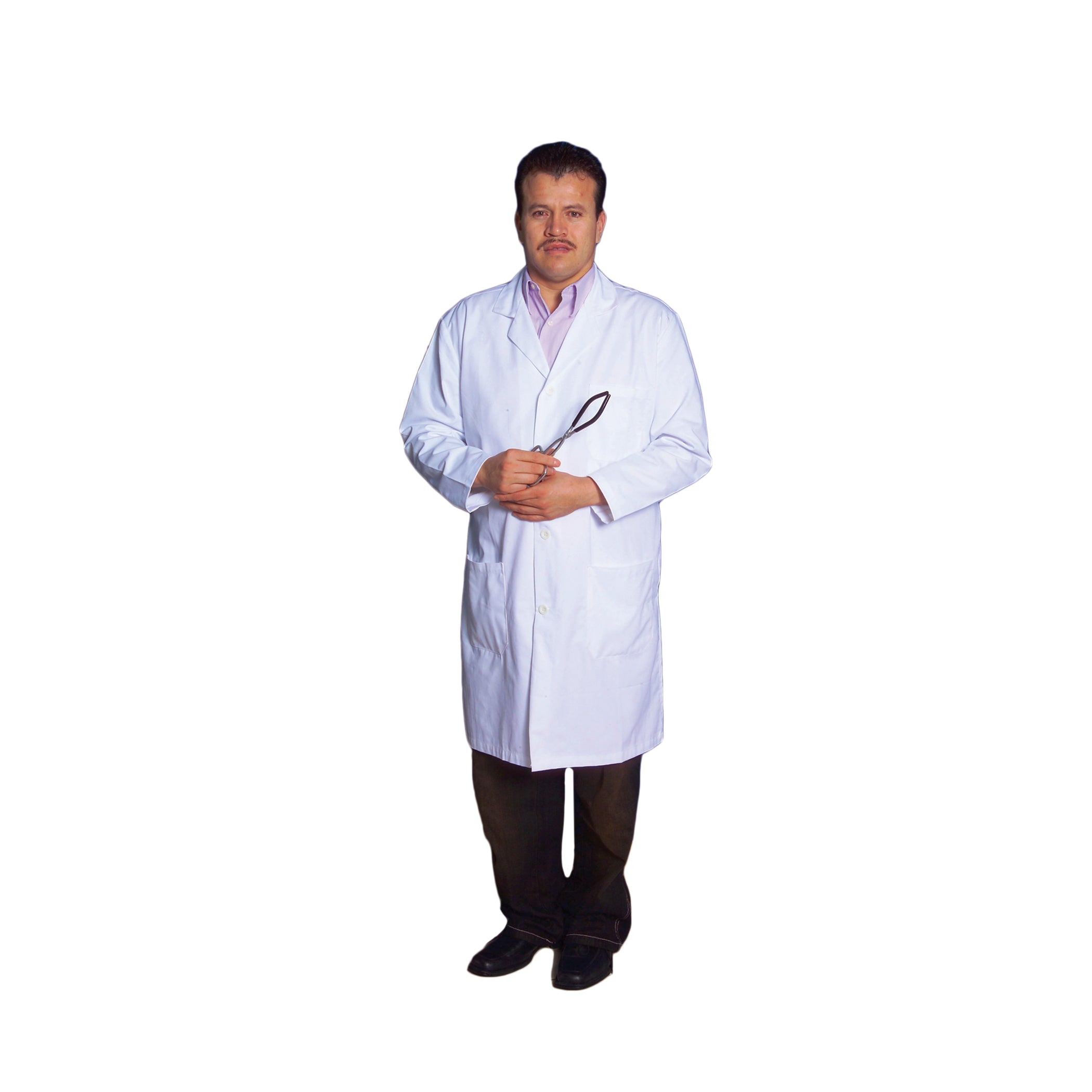 United Scientific® Laboratory Coat, Extra Small, Men, Size 34