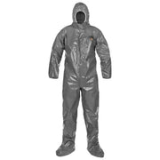 Coverall, C3T151, ChemMax®, Large, Medium Gray, Hooded