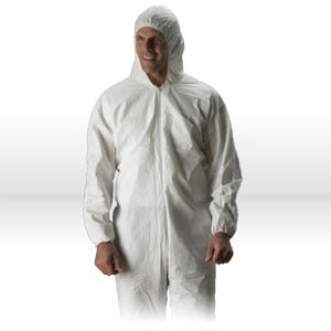 ***Discontinued*** Lakeland MicroMax NS Coverall, Type: MicroMax NS coverall, Style: With zipper, elastic hood, wrists and ankles, Size: 5X-Large