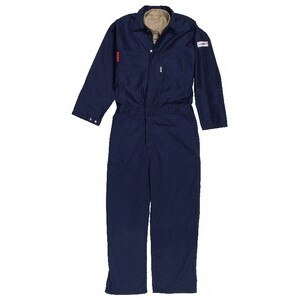 Cotton Coverall, Medium Size, Navy, Elastic Waist, 7 Pockets