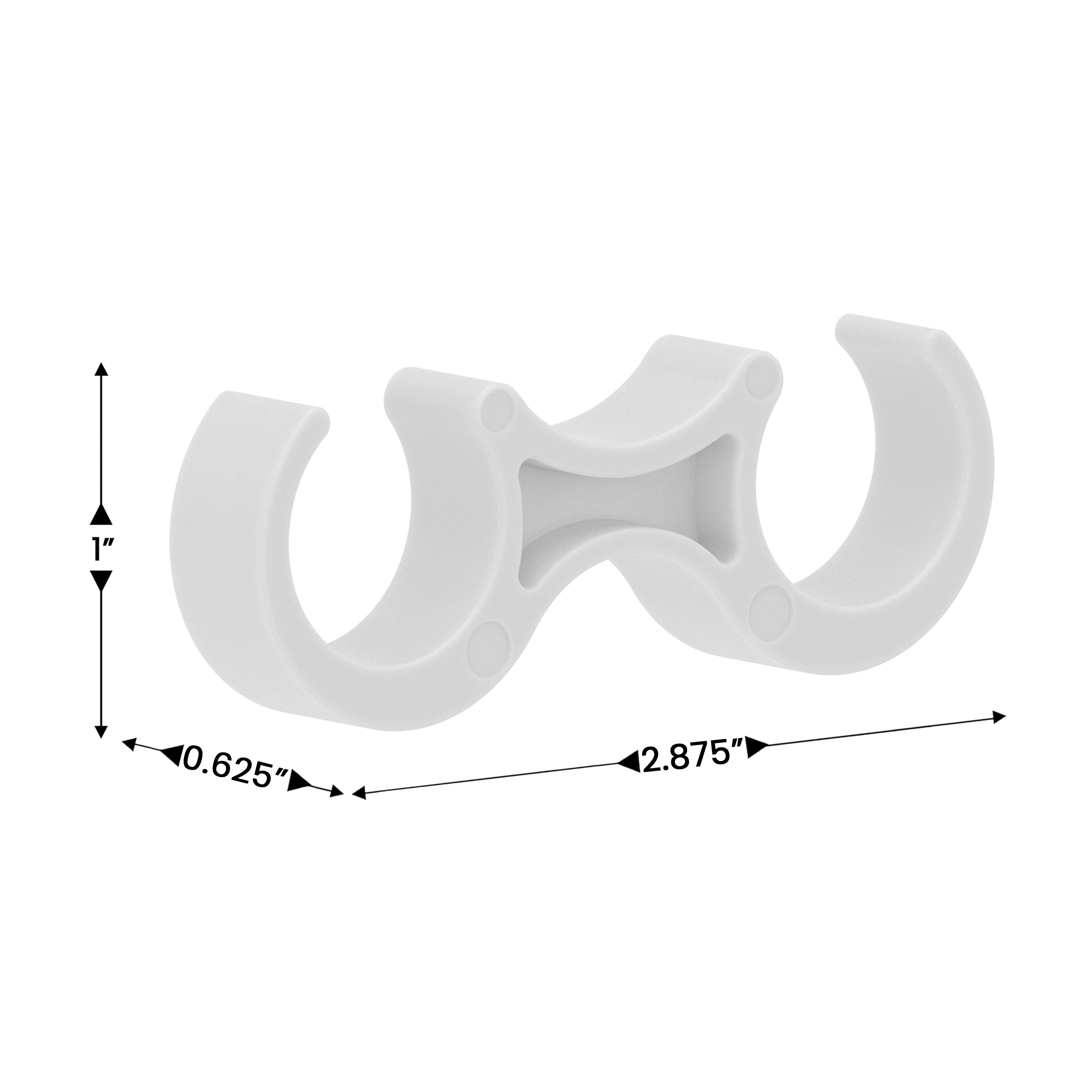 Lowe White Wide Plastic Ganging Clips - Set of 2