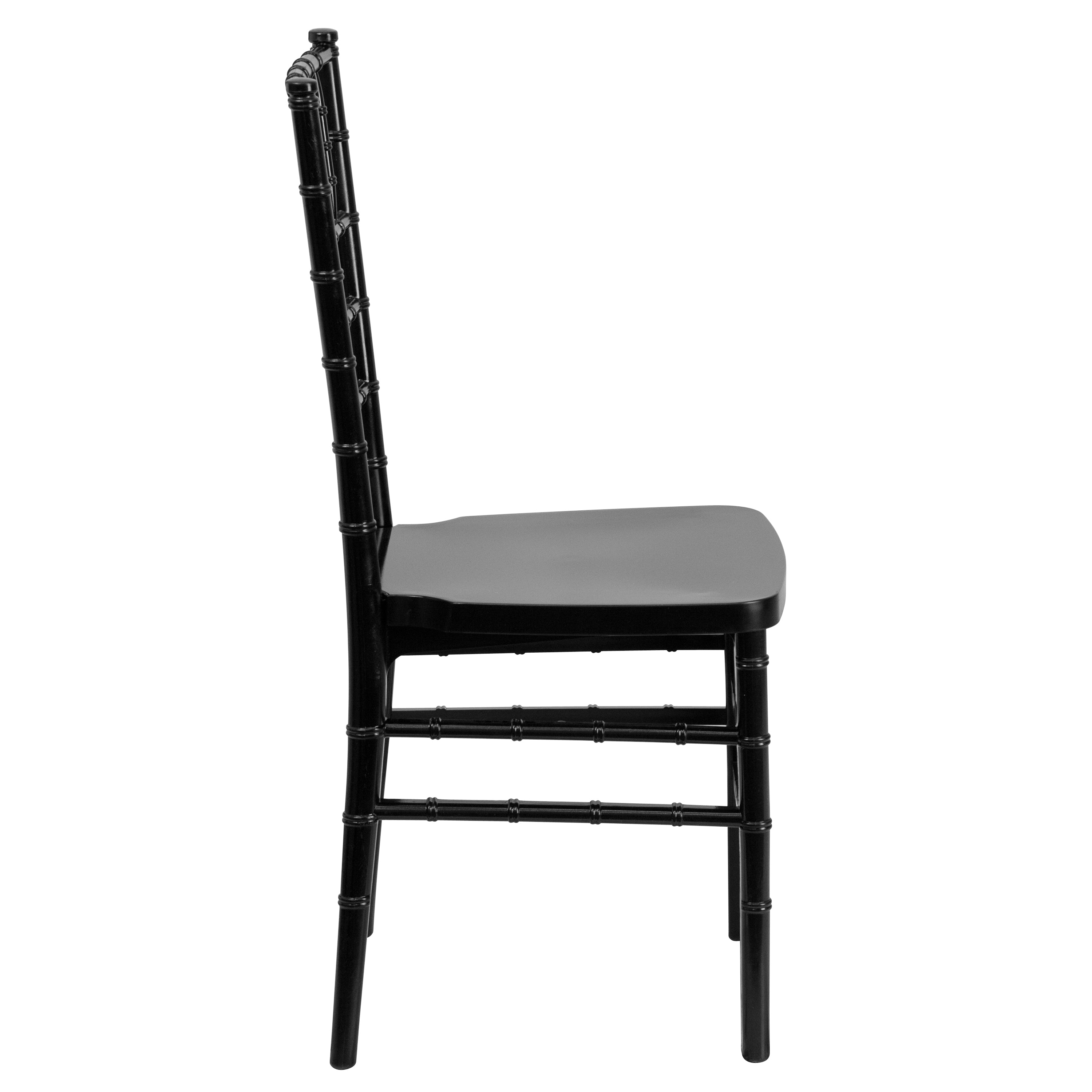 HERCULES PREMIUM Series Black Resin Stacking Chiavari Chair