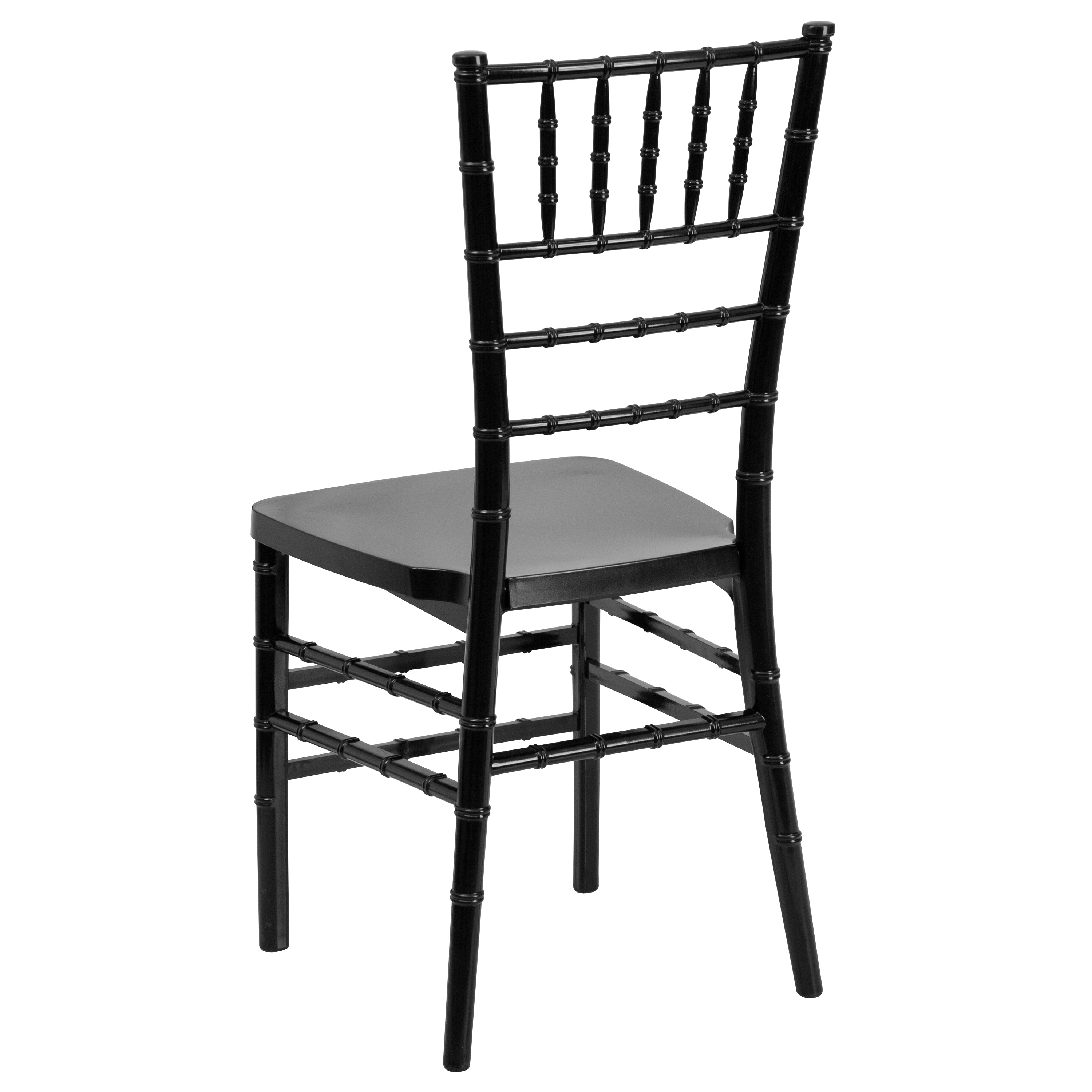 HERCULES PREMIUM Series Black Resin Stacking Chiavari Chair