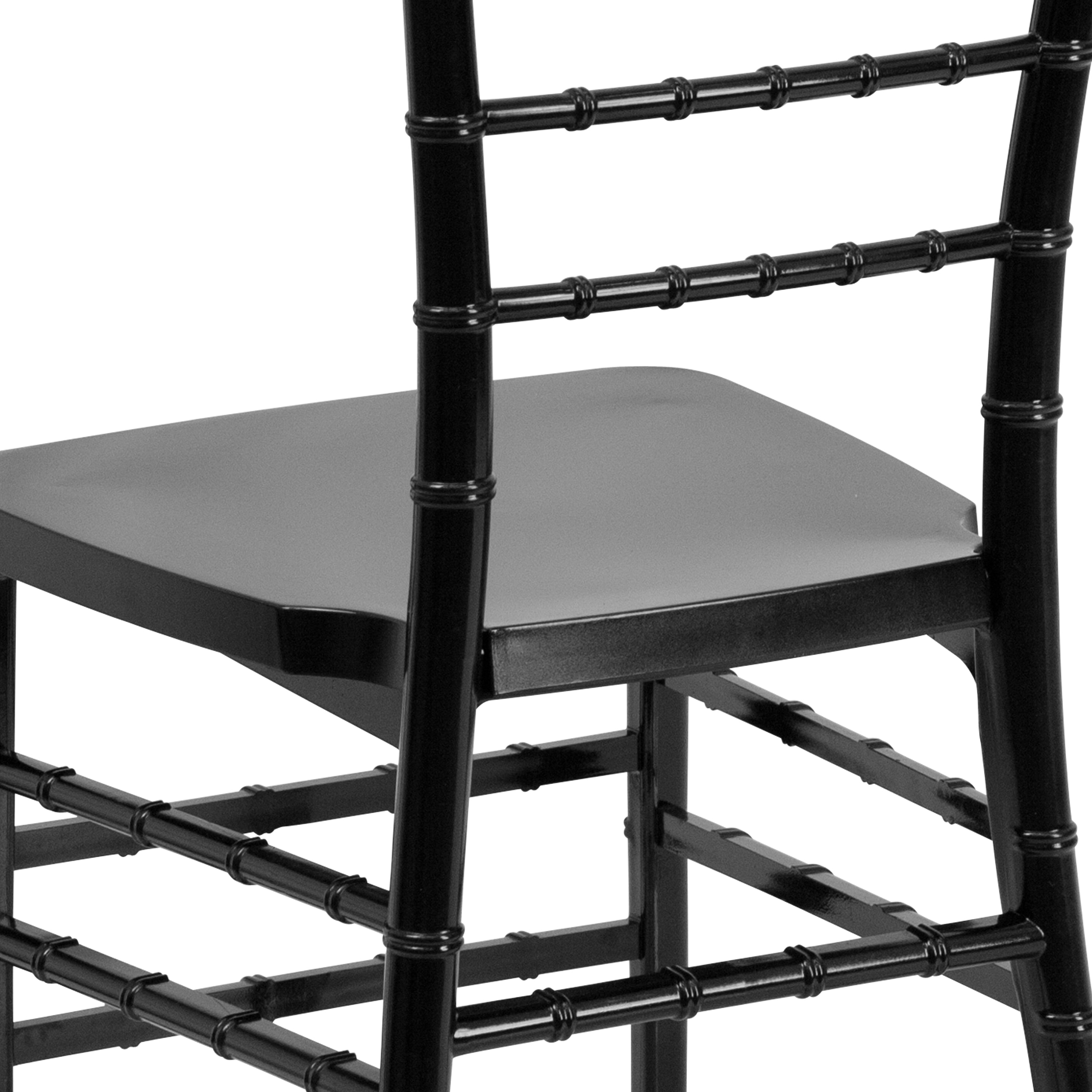 HERCULES PREMIUM Series Black Resin Stacking Chiavari Chair