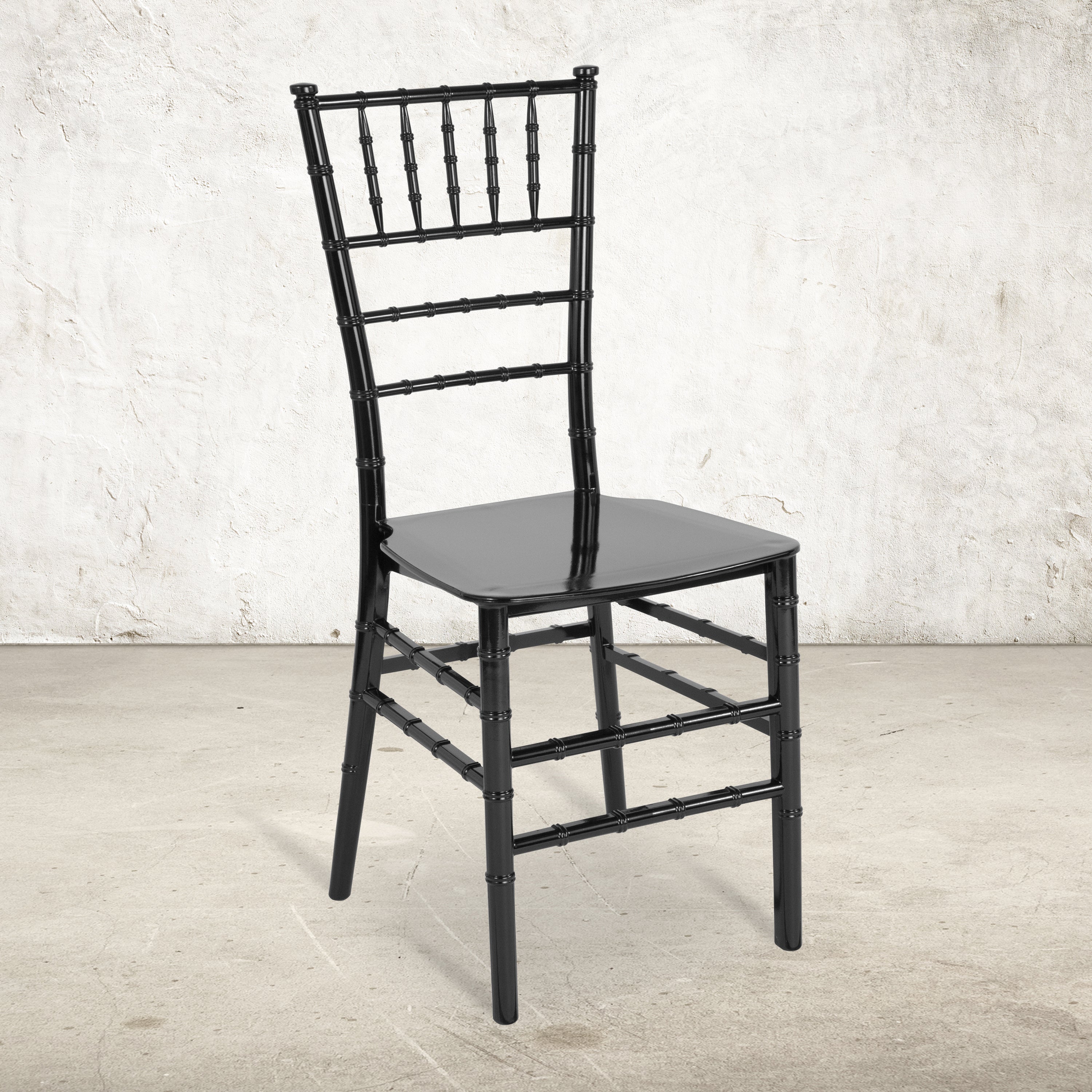 HERCULES Series Black Resin Stacking Chiavari Chair