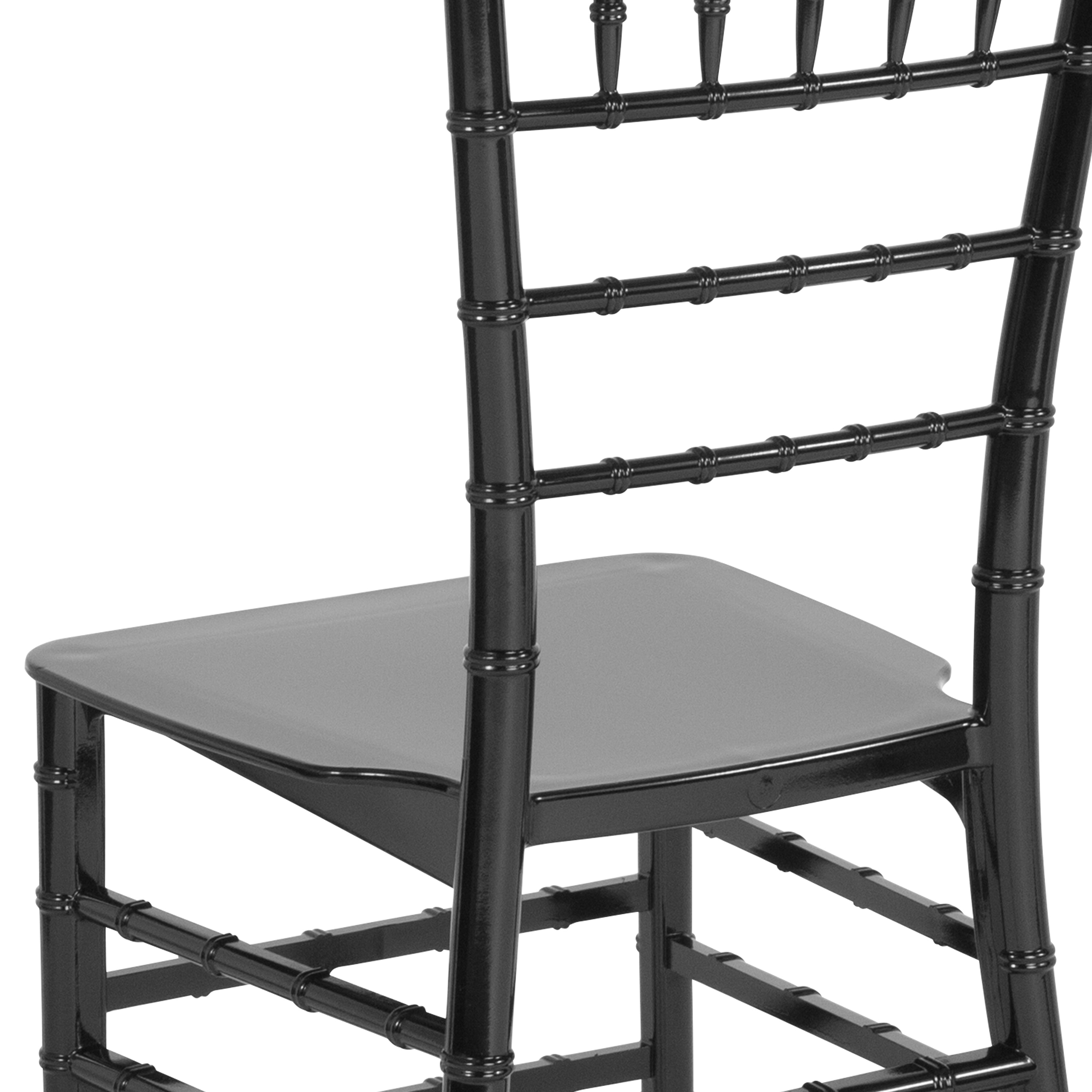 HERCULES Series Black Resin Stacking Chiavari Chair