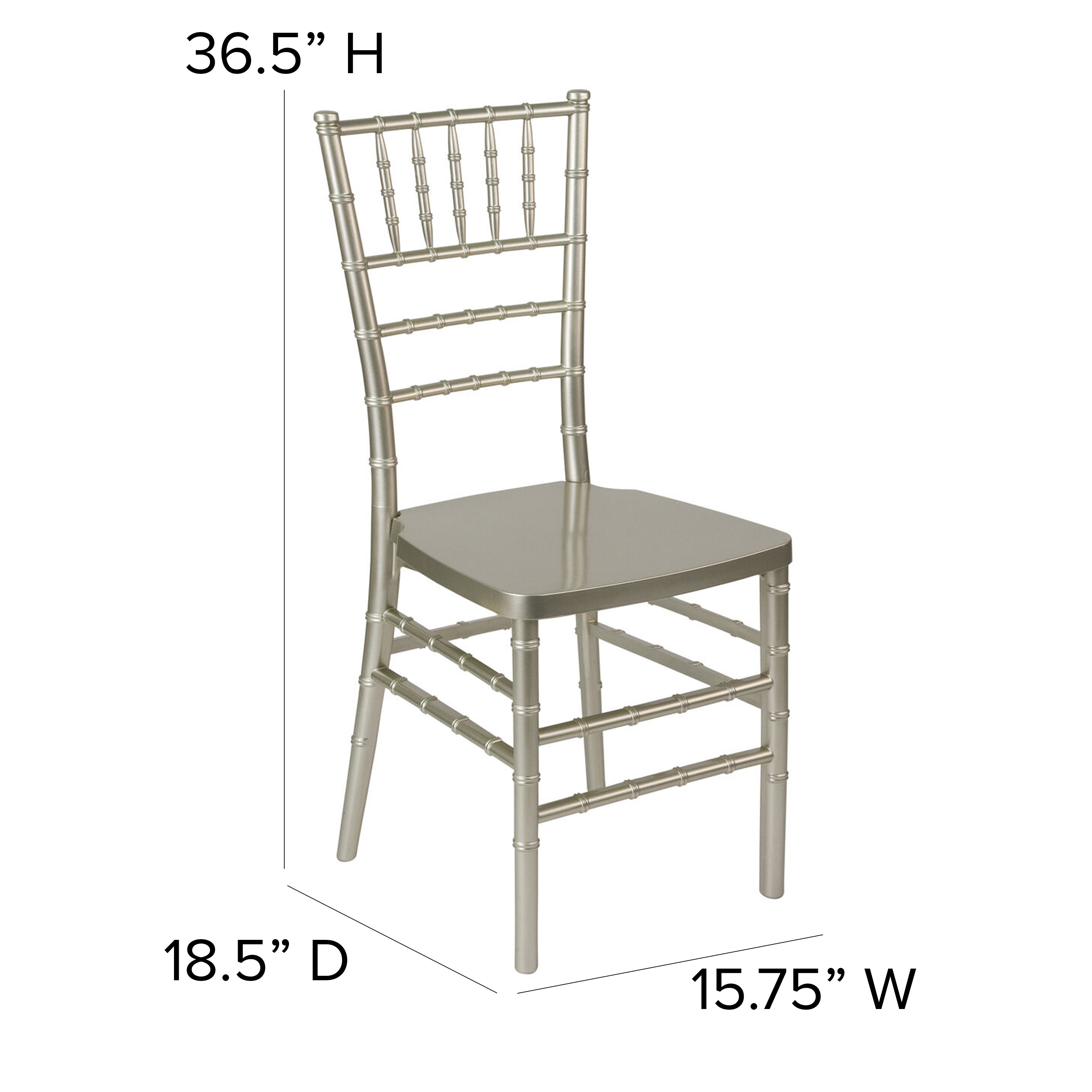 HERCULES PREMIUM Series Champagne Resin Stacking Chiavari Chair