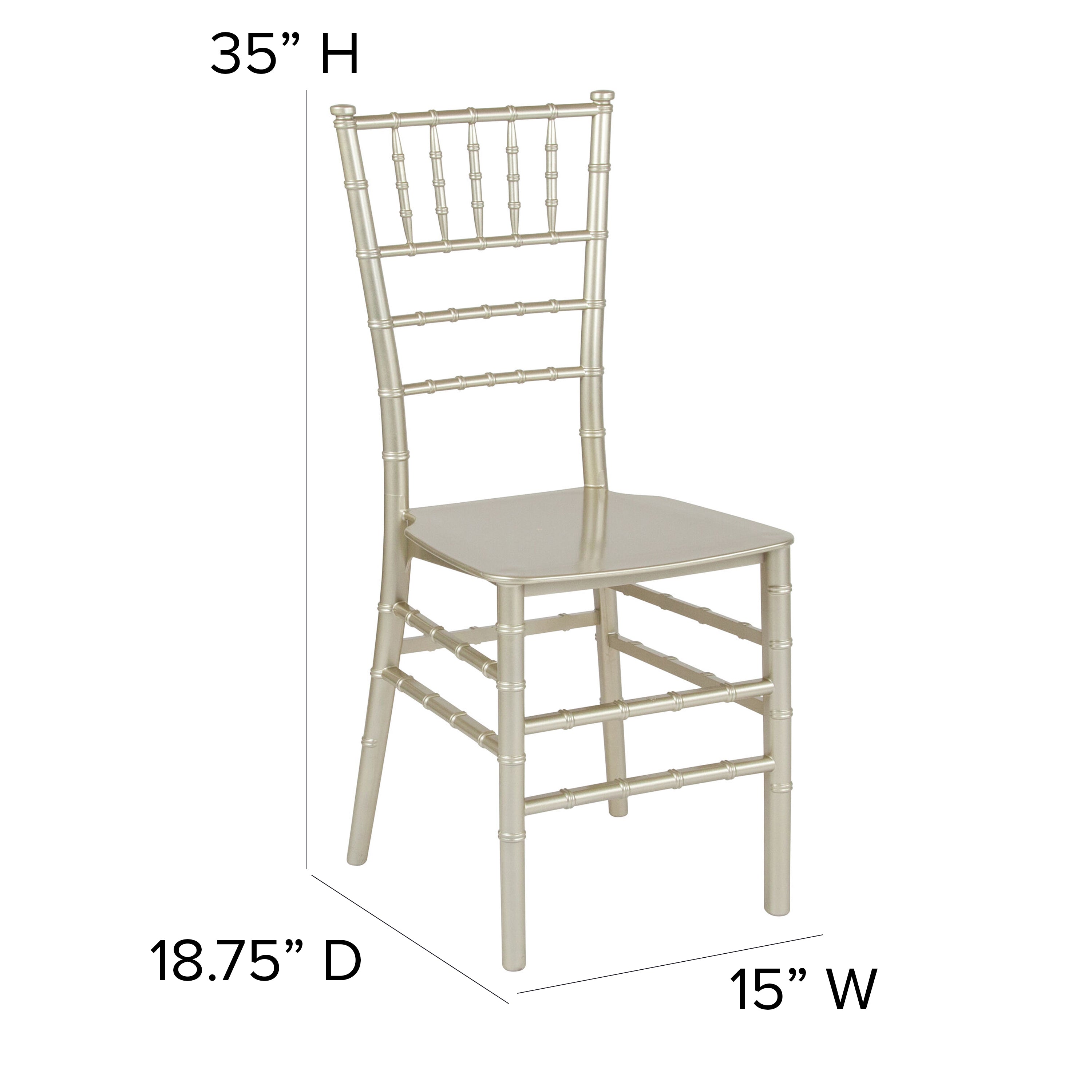 HERCULES Series Champagne Resin Stacking Chiavari Chair