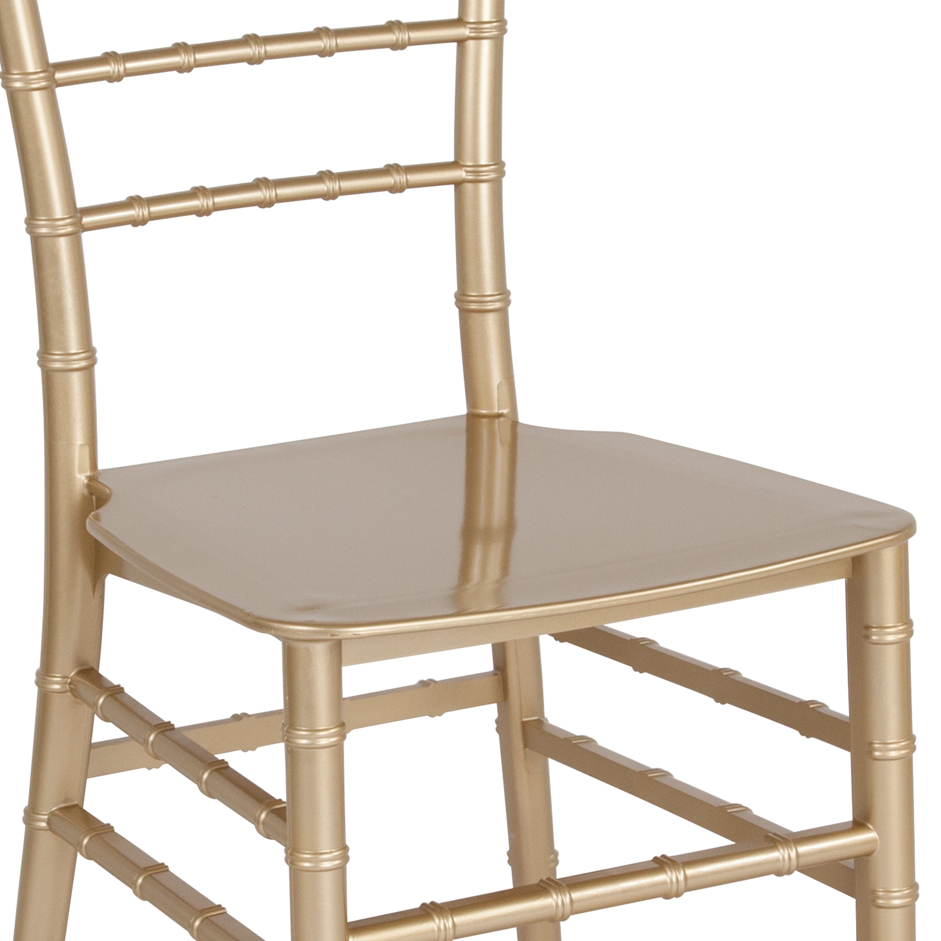 HERCULES Series Gold Resin Stacking Chiavari Chair