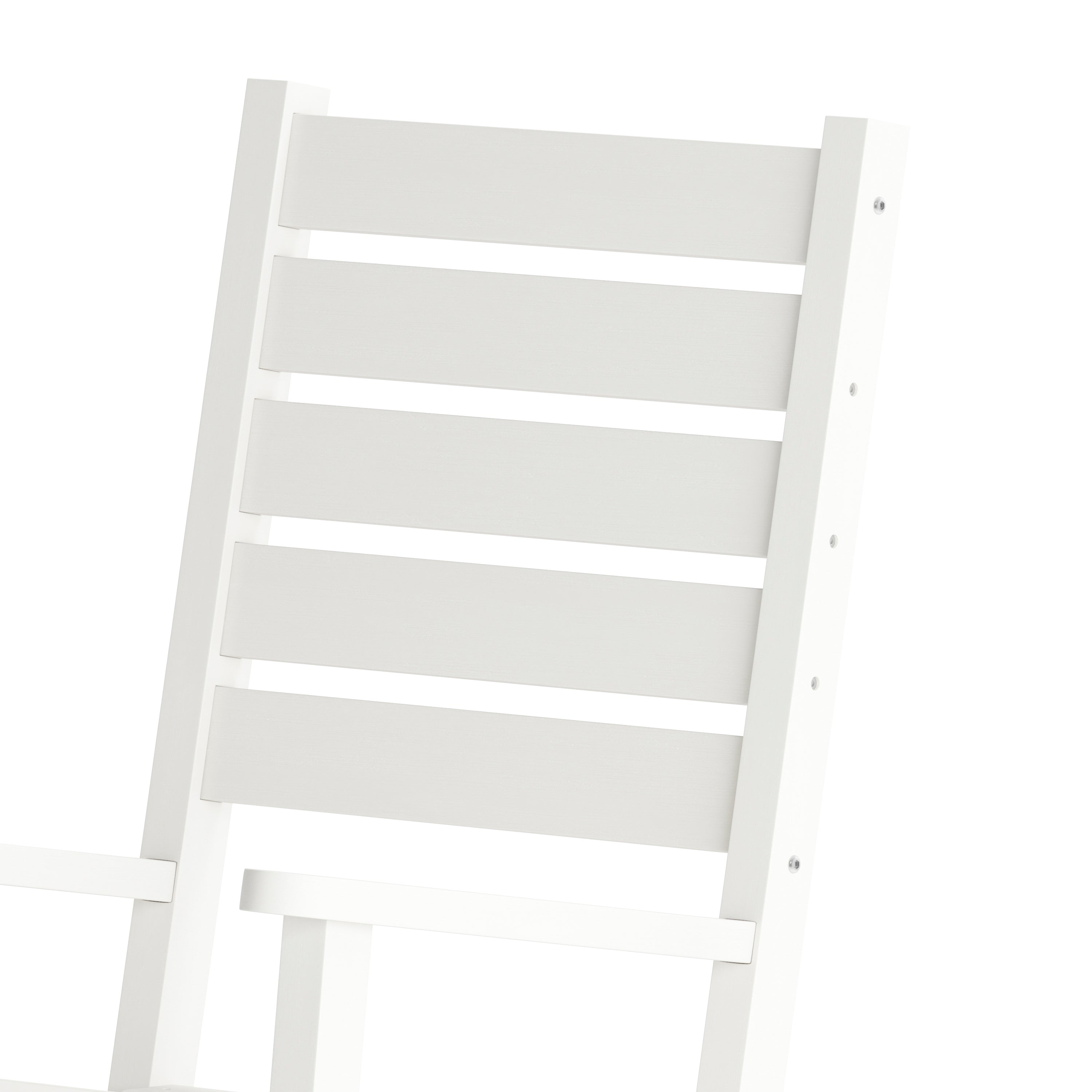 Manchester Contemporary Rocking Chair, All-Weather HDPE Indoor/Outdoor Rocker in White