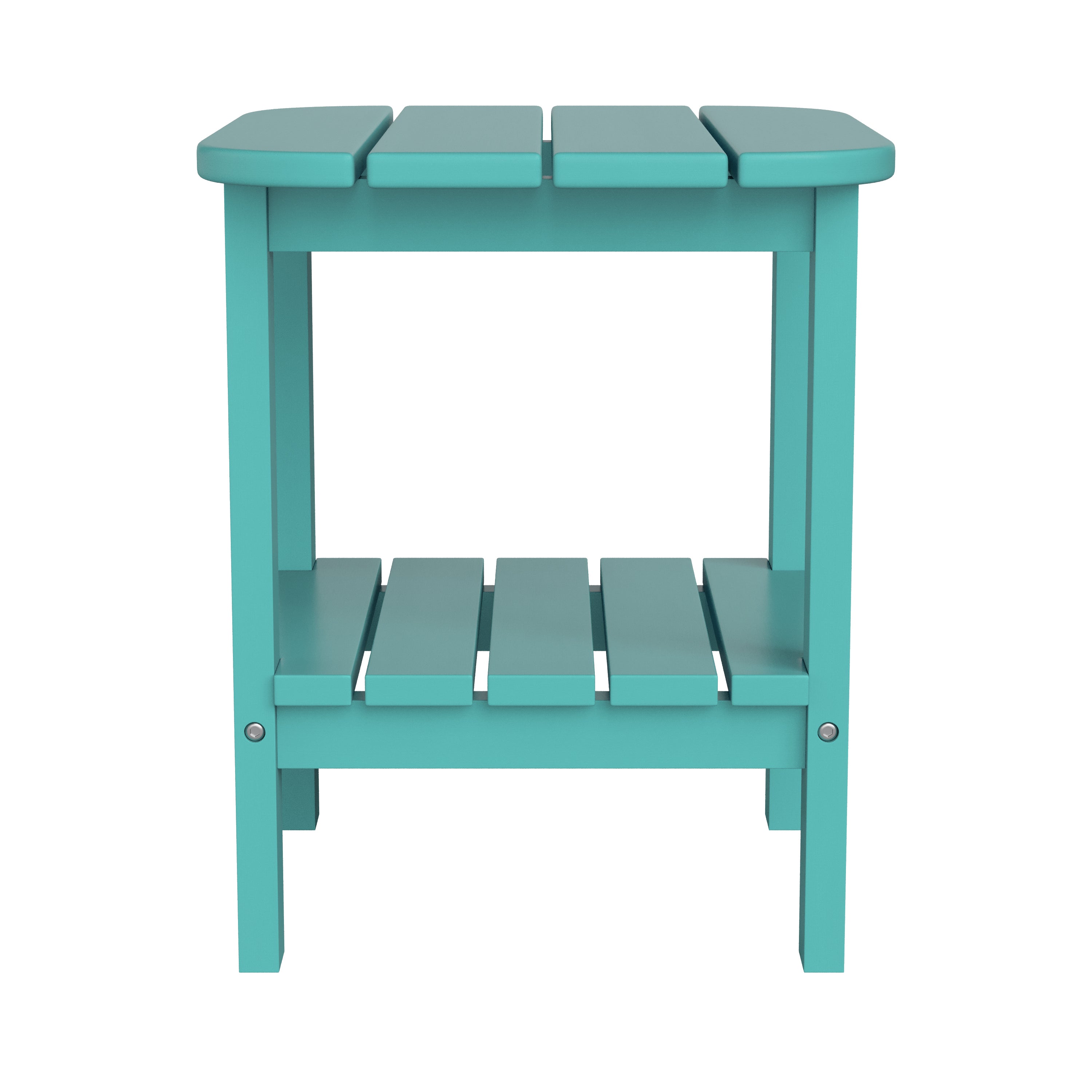 Manchester Commercial Grade 3-Piece Indoor/Outdoor Set with 2 Contemporary All-Weather HDPE Rocking Chairs and End Table in Blue