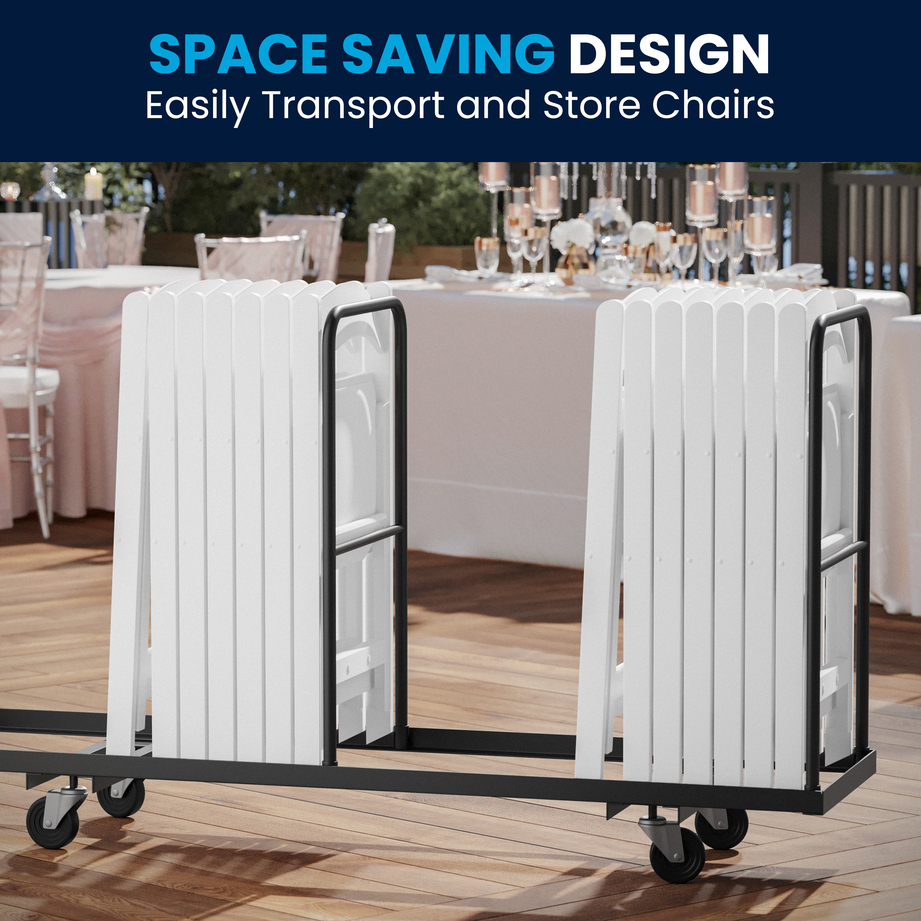 Hercules Folding Chair - White Resin - 2 Pack 800LB Weight Capacity Comfortable Event Chair - Light Weight Folding Chair