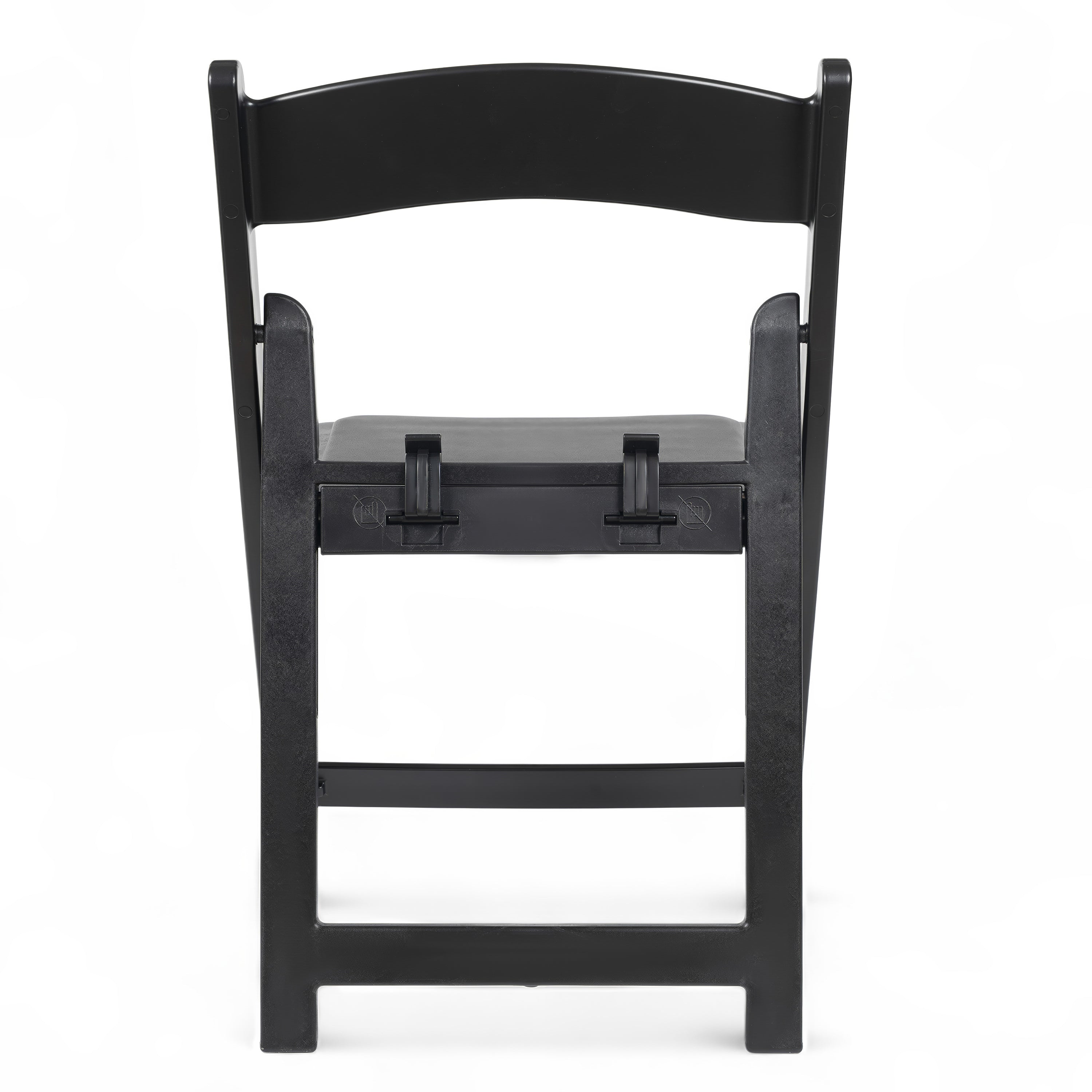 HERCULES Kids Black Resin Folding Chair with Black Vinyl Padded Seat