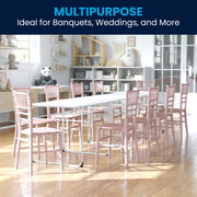 HERCULES Child Size Pink Chiavari Chair – Durable Resin Kids Chair for Weddings, Parties & Everyday Use