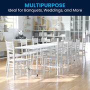 HERCULES Child Size White Chiavari Chair – Durable Resin Kids Chair for Weddings, Parties & Everyday Use