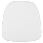 Louise Soft Snow White Fabric Chiavari Chair Cushion