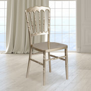 HERCULES Series Gold Resin Stacking Napoleon Chair