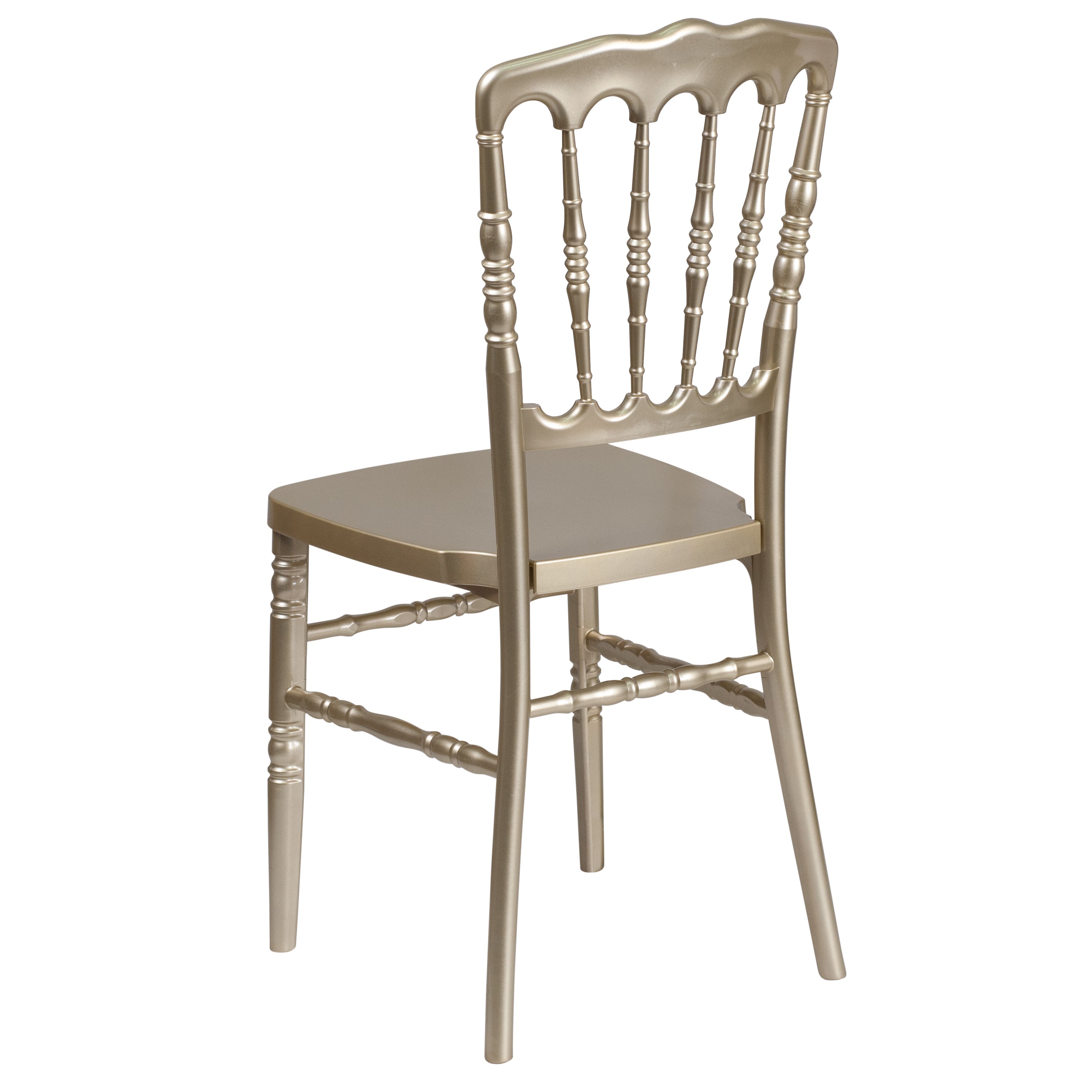 HERCULES Series Gold Resin Stacking Napoleon Chair