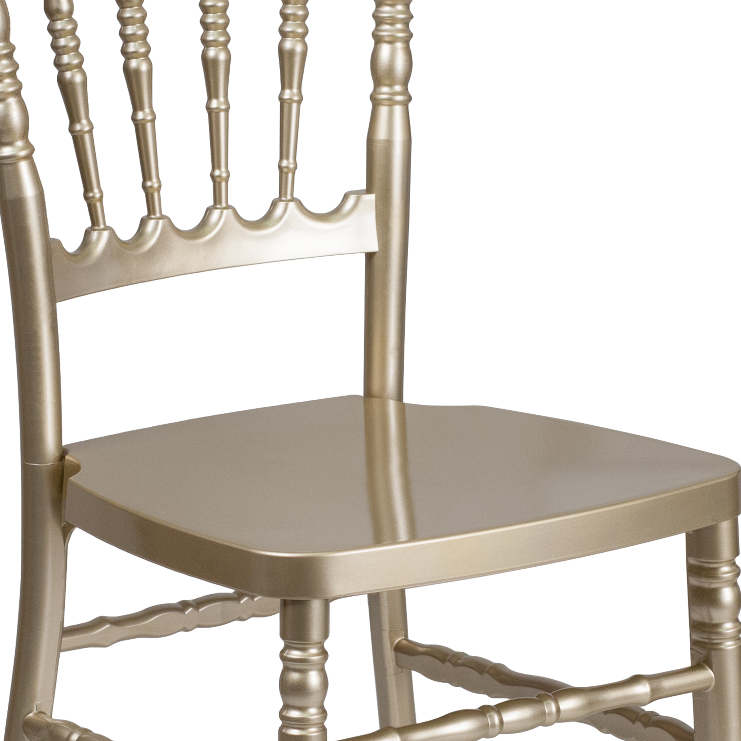 HERCULES Series Gold Resin Stacking Napoleon Chair