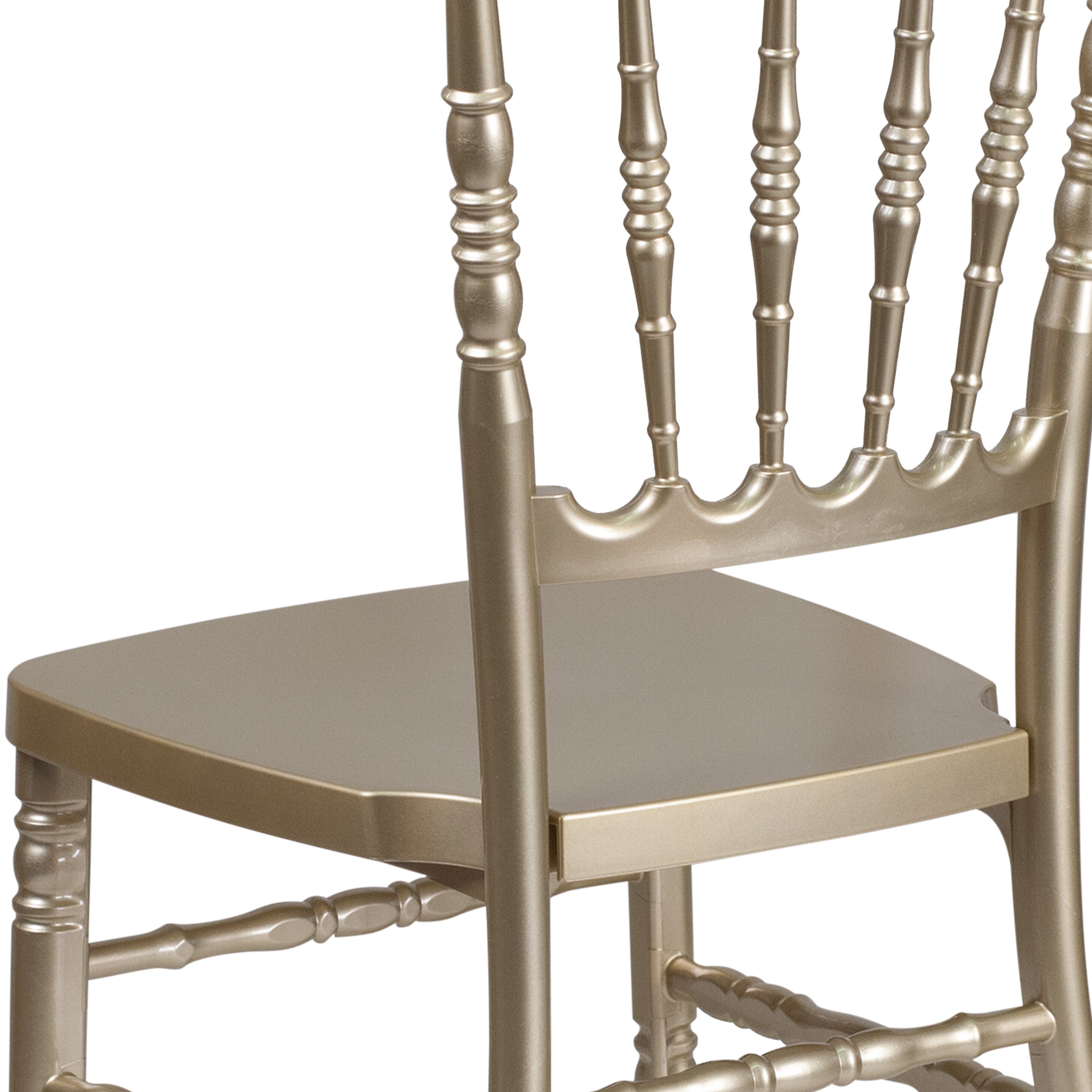 HERCULES Series Gold Resin Stacking Napoleon Chair