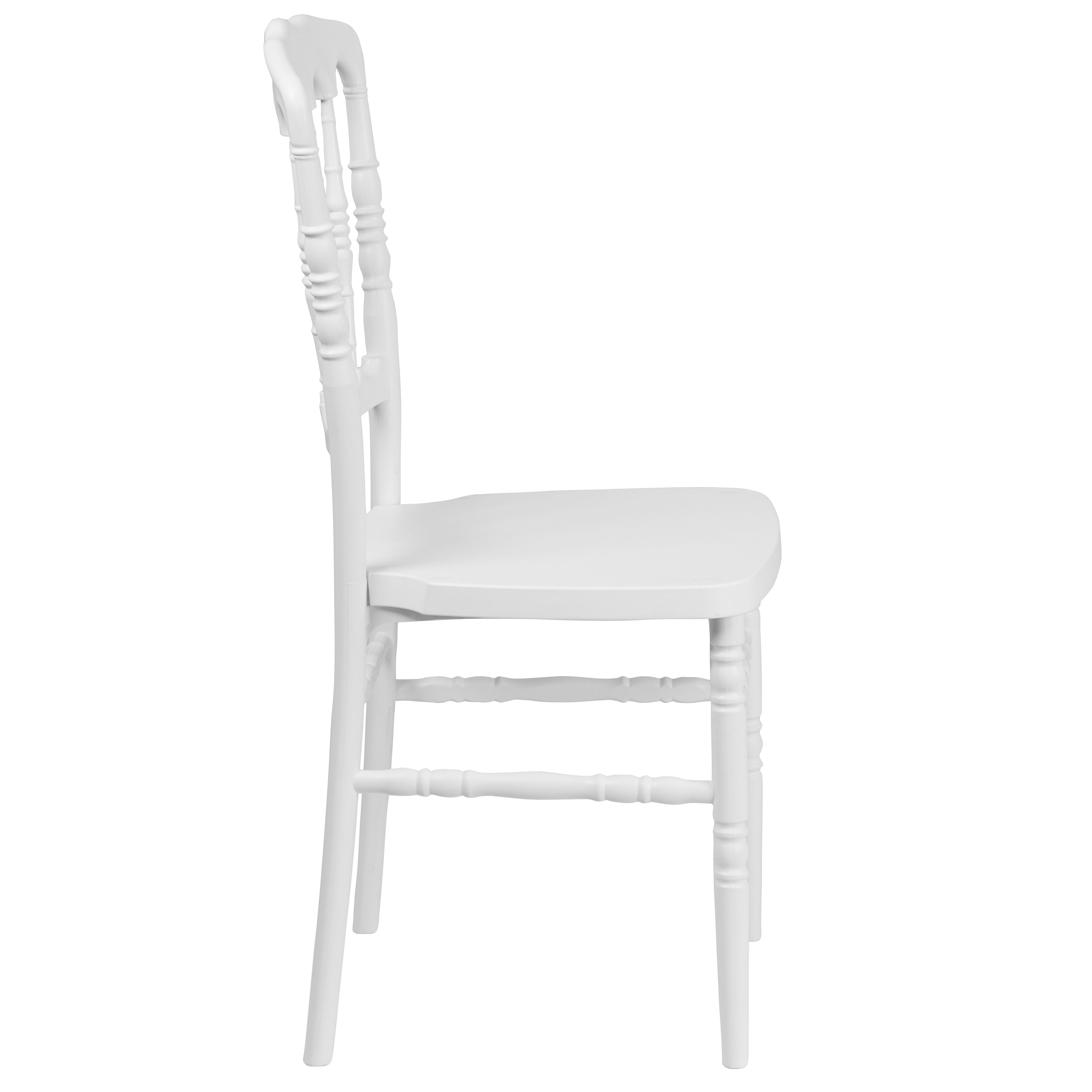 HERCULES Series White Resin Stacking Napoleon Chair