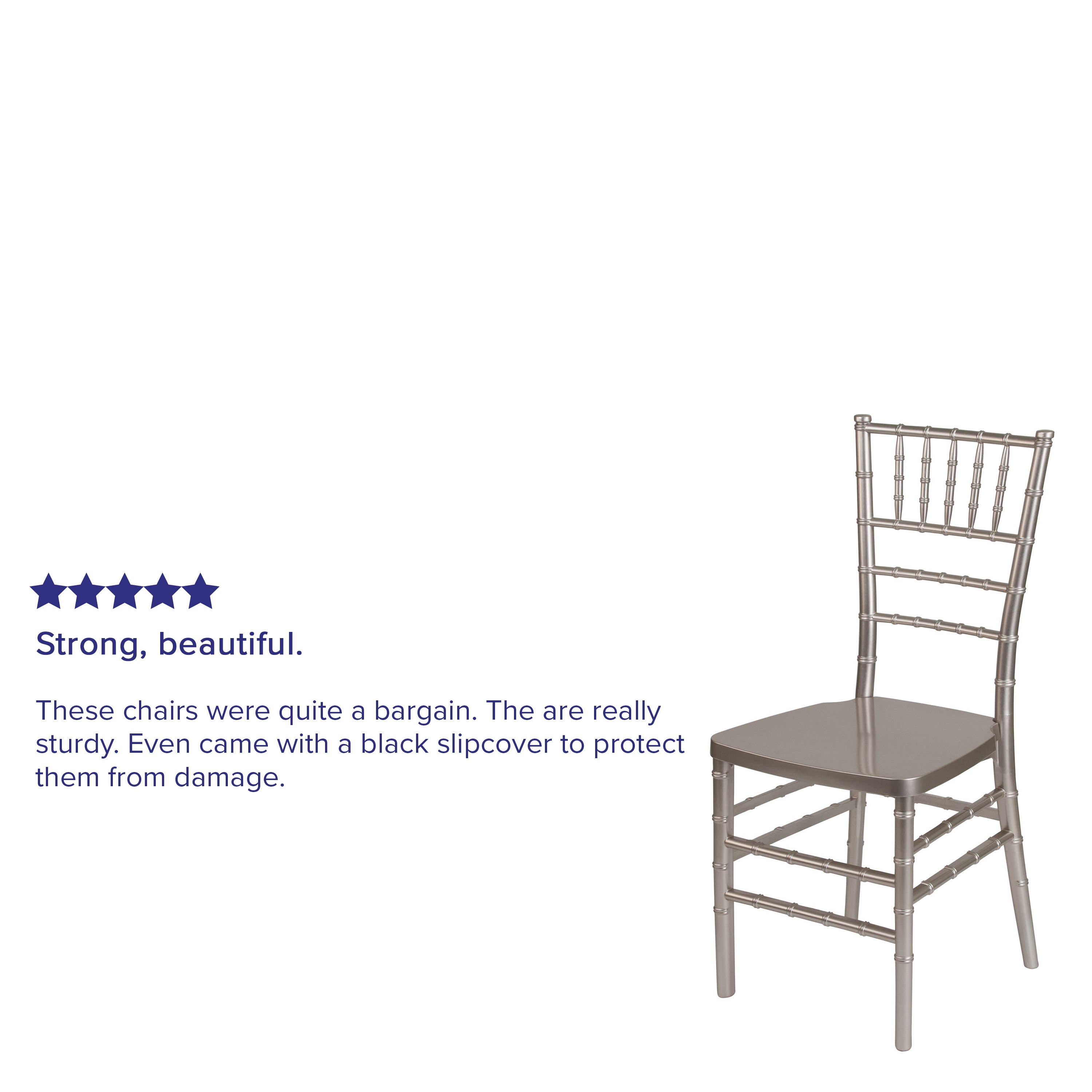 HERCULES PREMIUM Series Pewter Resin Stacking Chiavari Chair