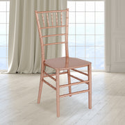 HERCULES Series Rose Gold Resin Stacking Chiavari Chair