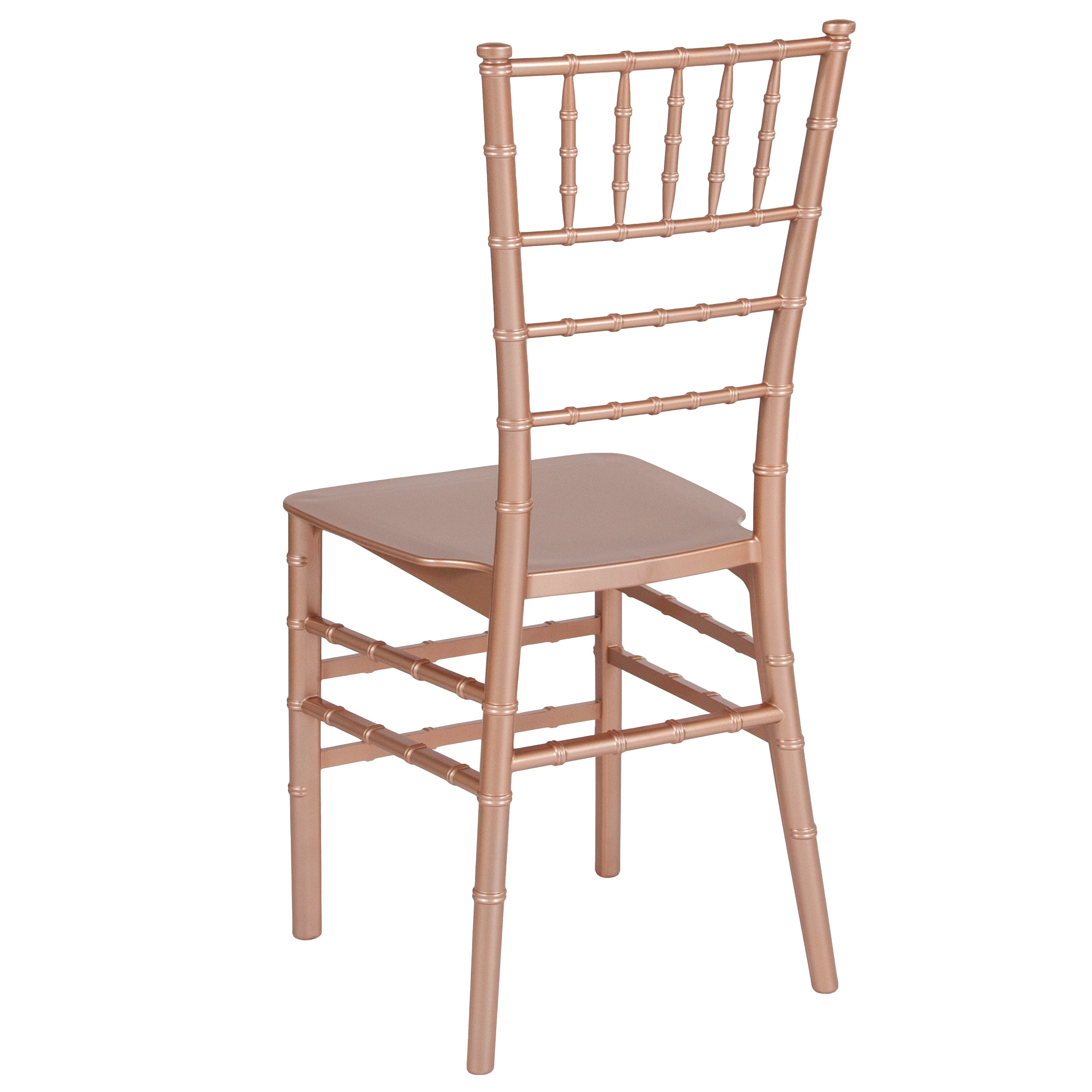 HERCULES Series Rose Gold Resin Stacking Chiavari Chair