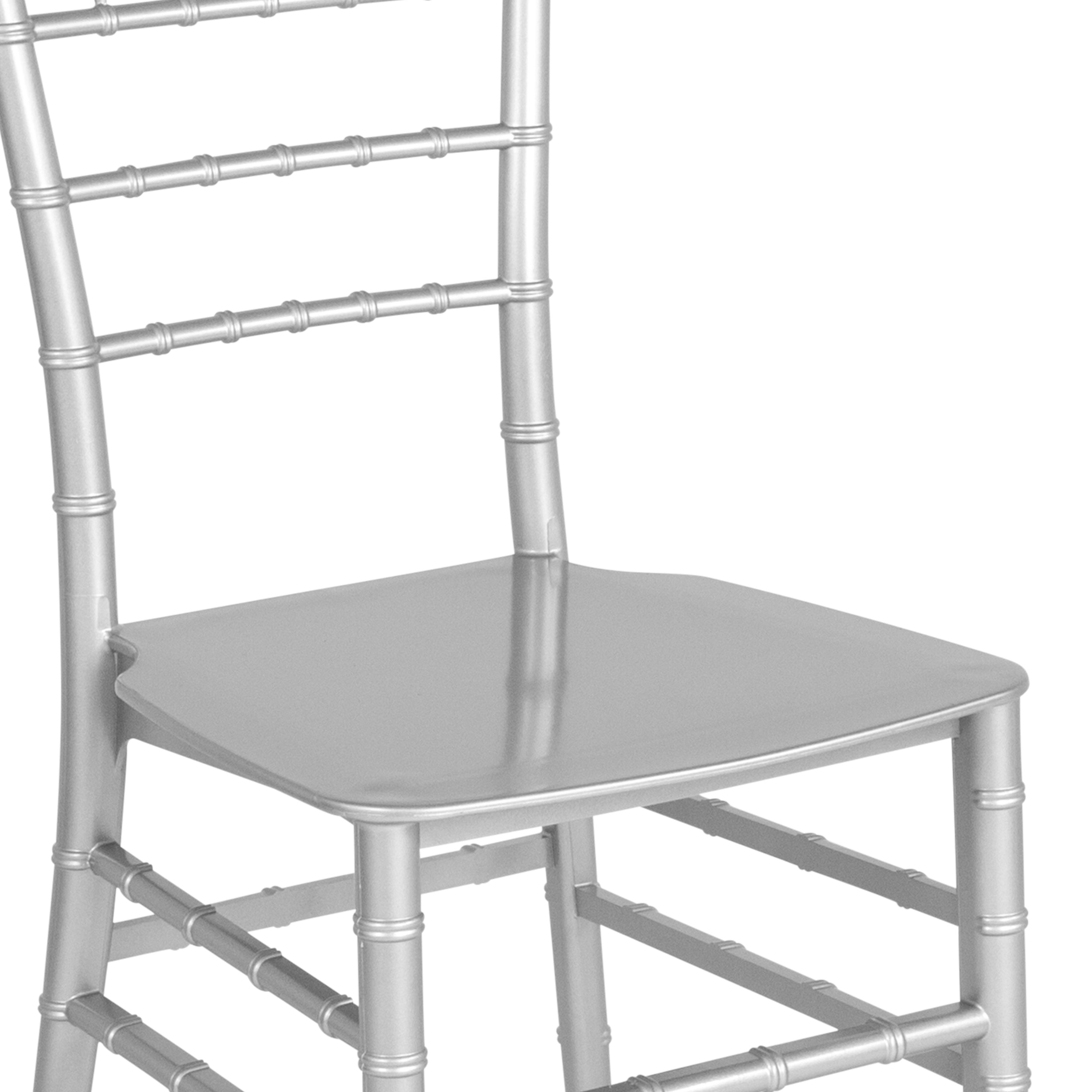 HERCULES Series Silver Resin Stacking Chiavari Chair