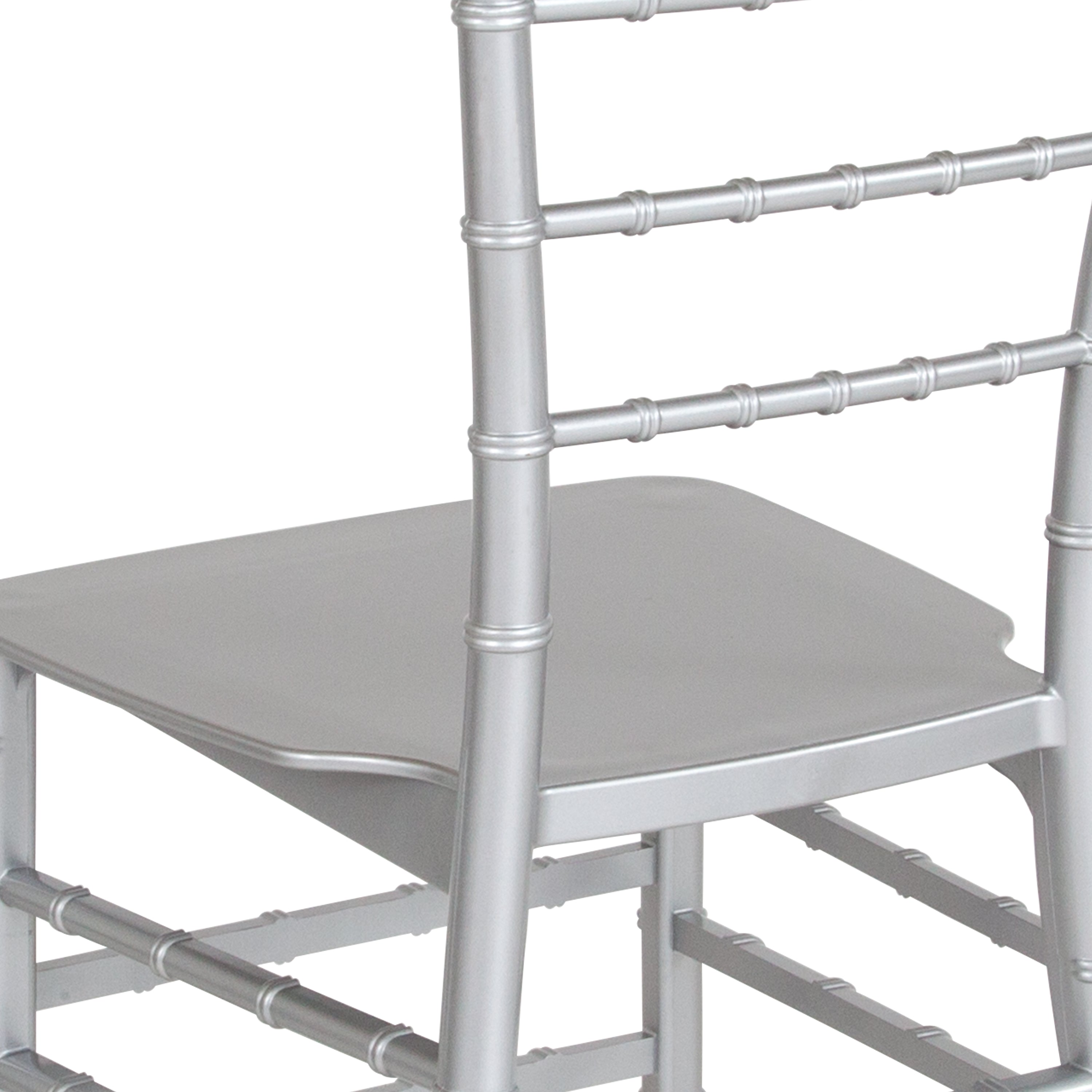 HERCULES Series Silver Resin Stacking Chiavari Chair