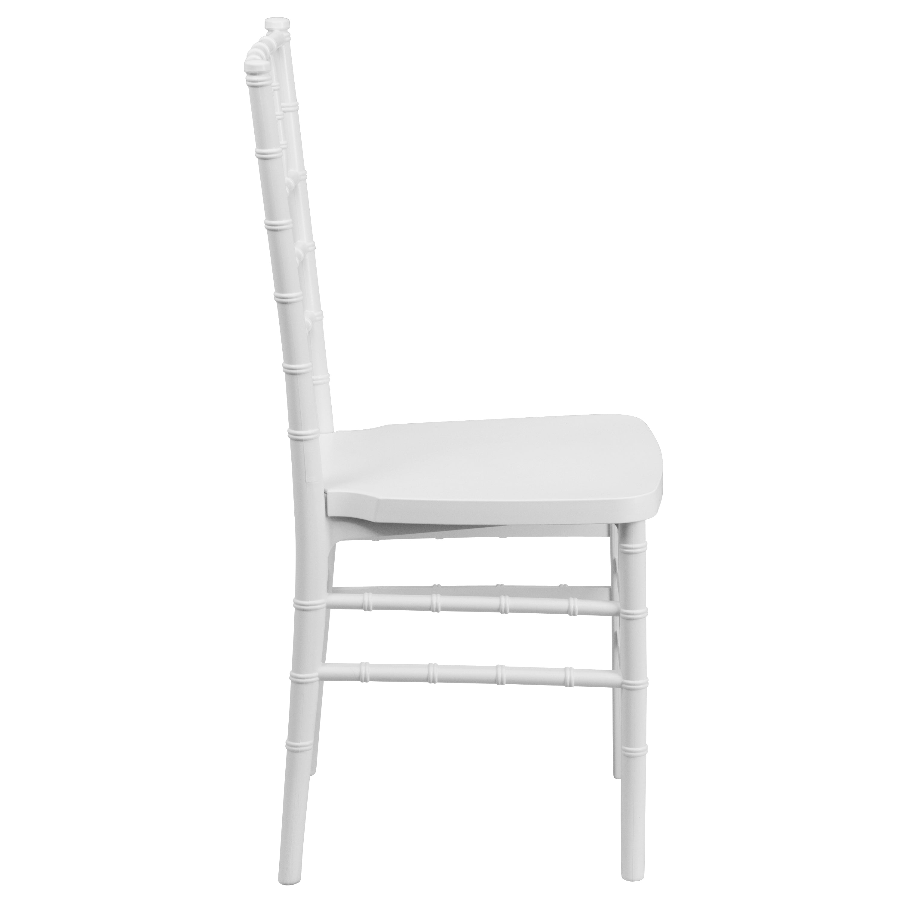 HERCULES PREMIUM Series Matte White Resin Stacking Chiavari Chair