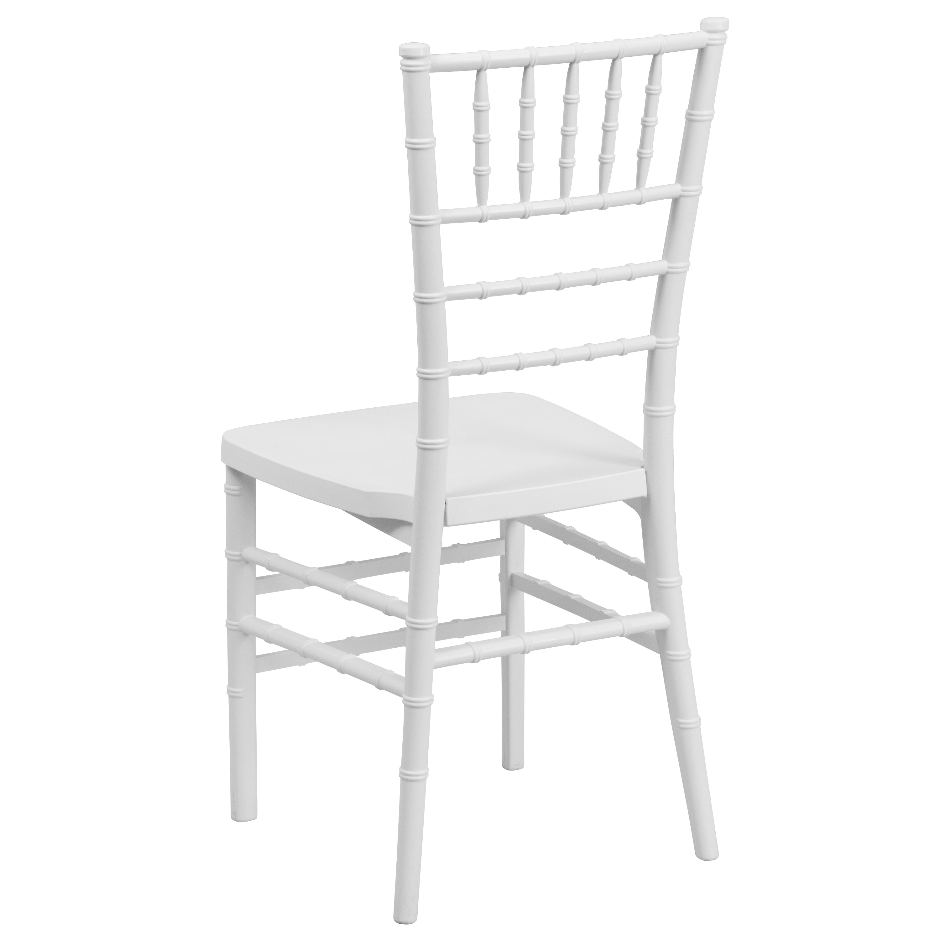 HERCULES PREMIUM Series Matte White Resin Stacking Chiavari Chair